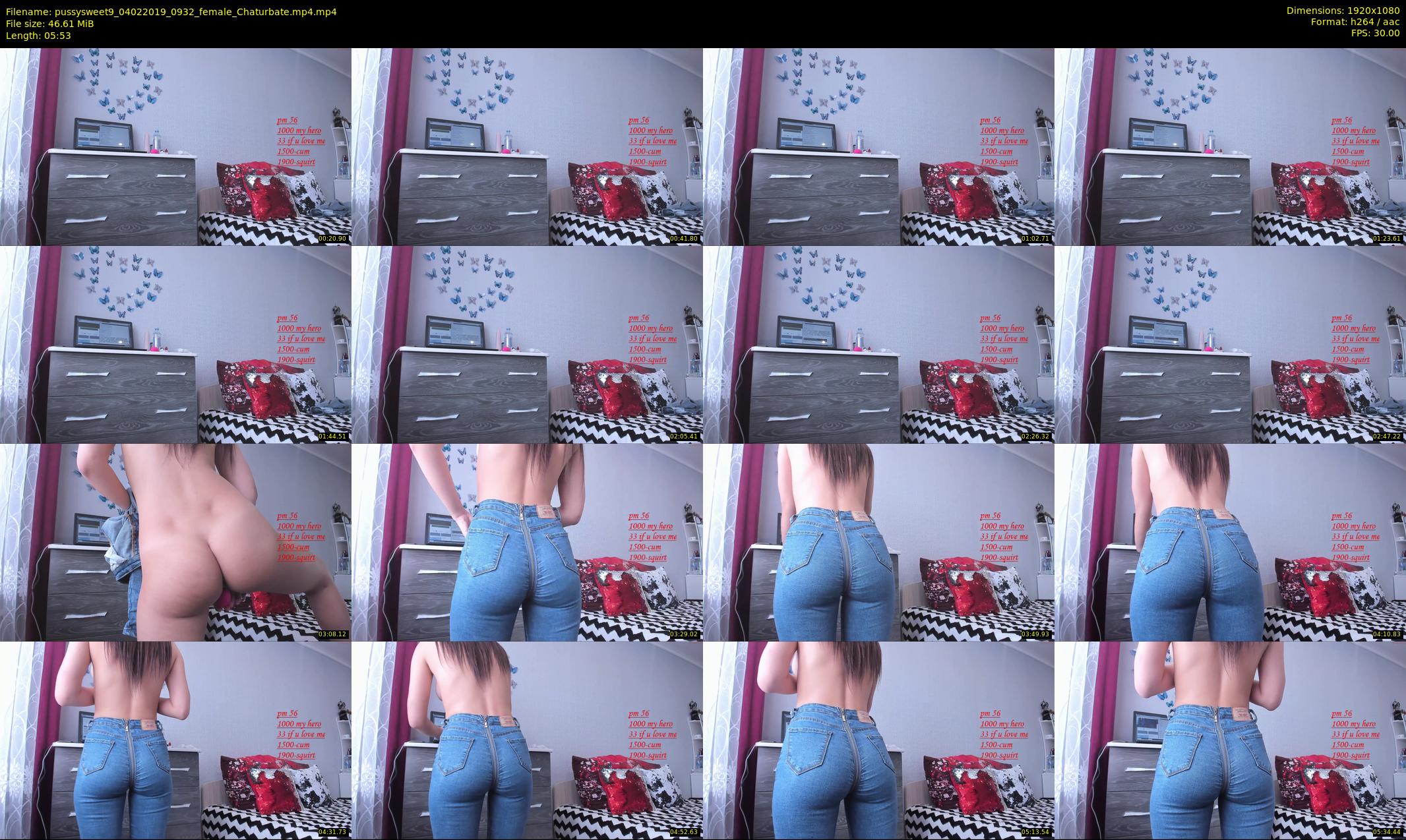 pussysweet9 — 6 minute Chaturbate female cam show recording, 1080p, Feb 4, 2019