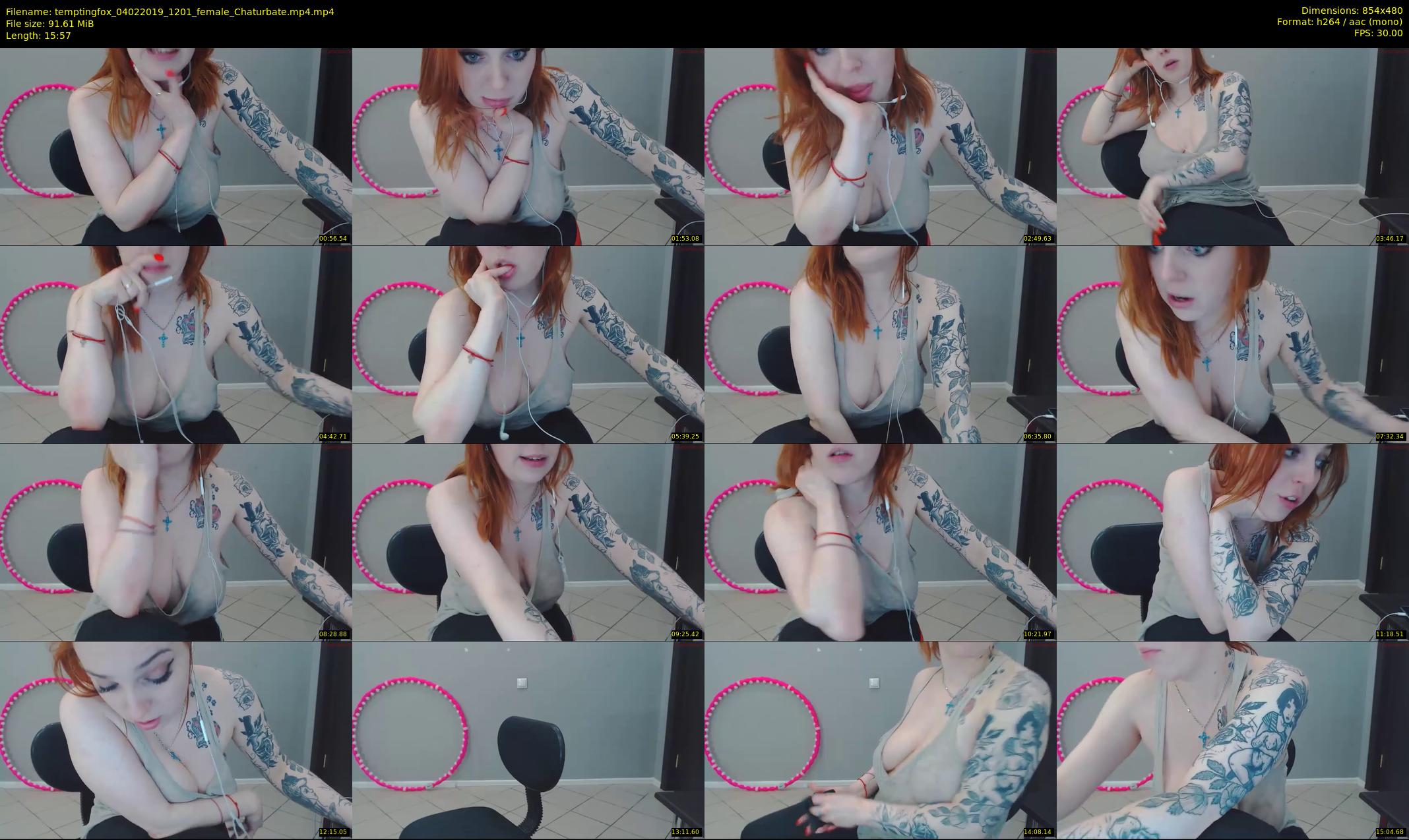 temptingfox — 16 minute Chaturbate female cam show recording, 480p, Feb 4, 2019
