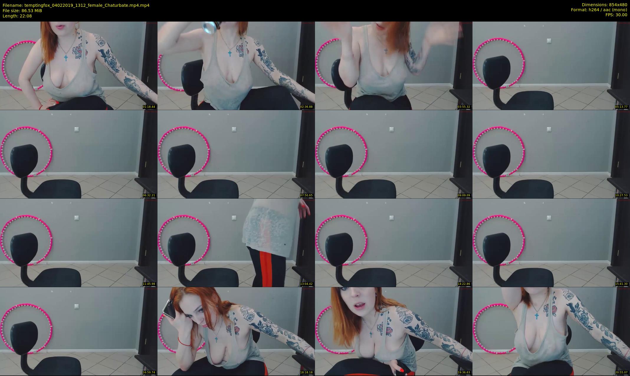 temptingfox — 23 minute Chaturbate female cam show recording, 480p, Feb 4, 2019