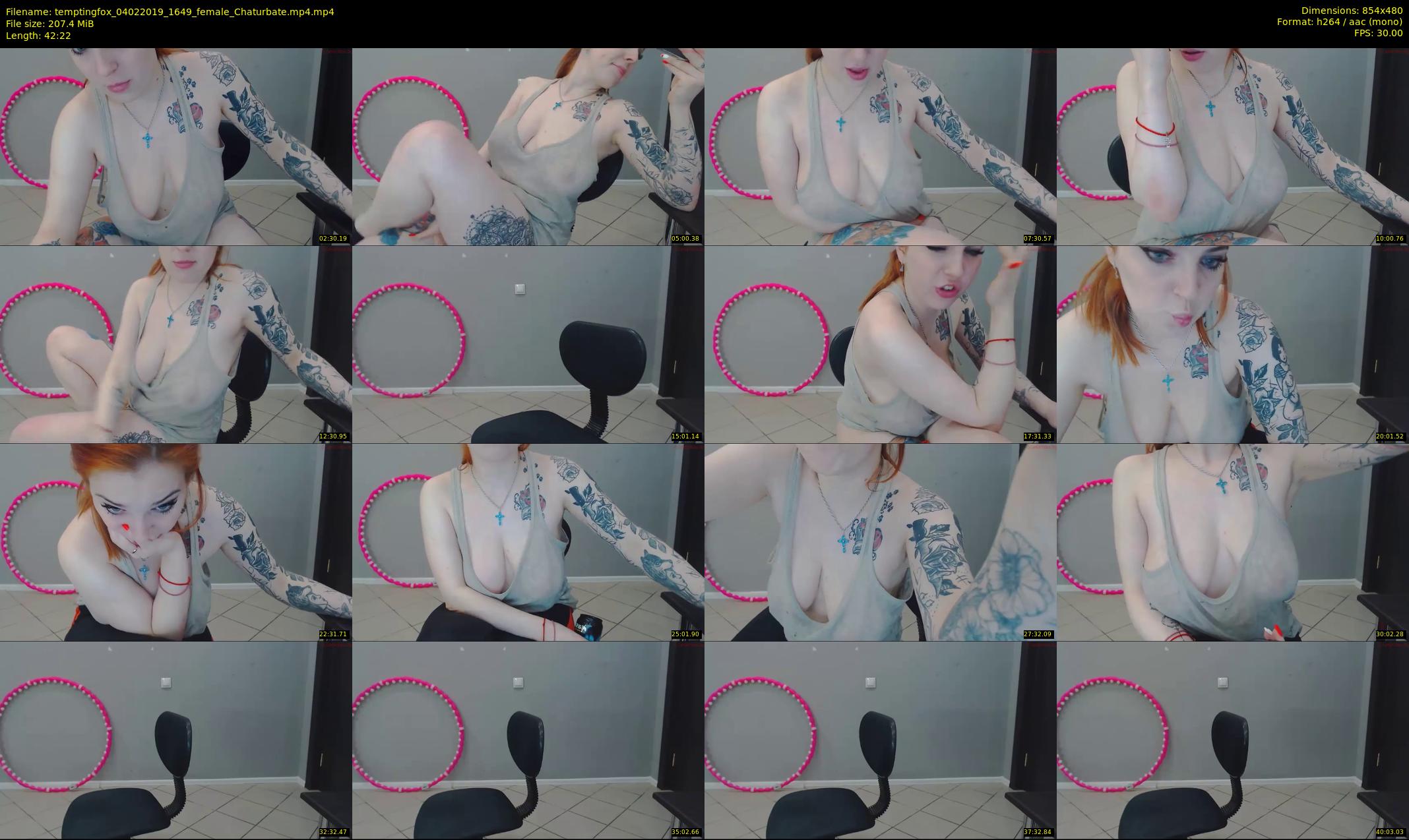 temptingfox — 43 minute Chaturbate female cam show recording, 480p, Feb 4, 2019