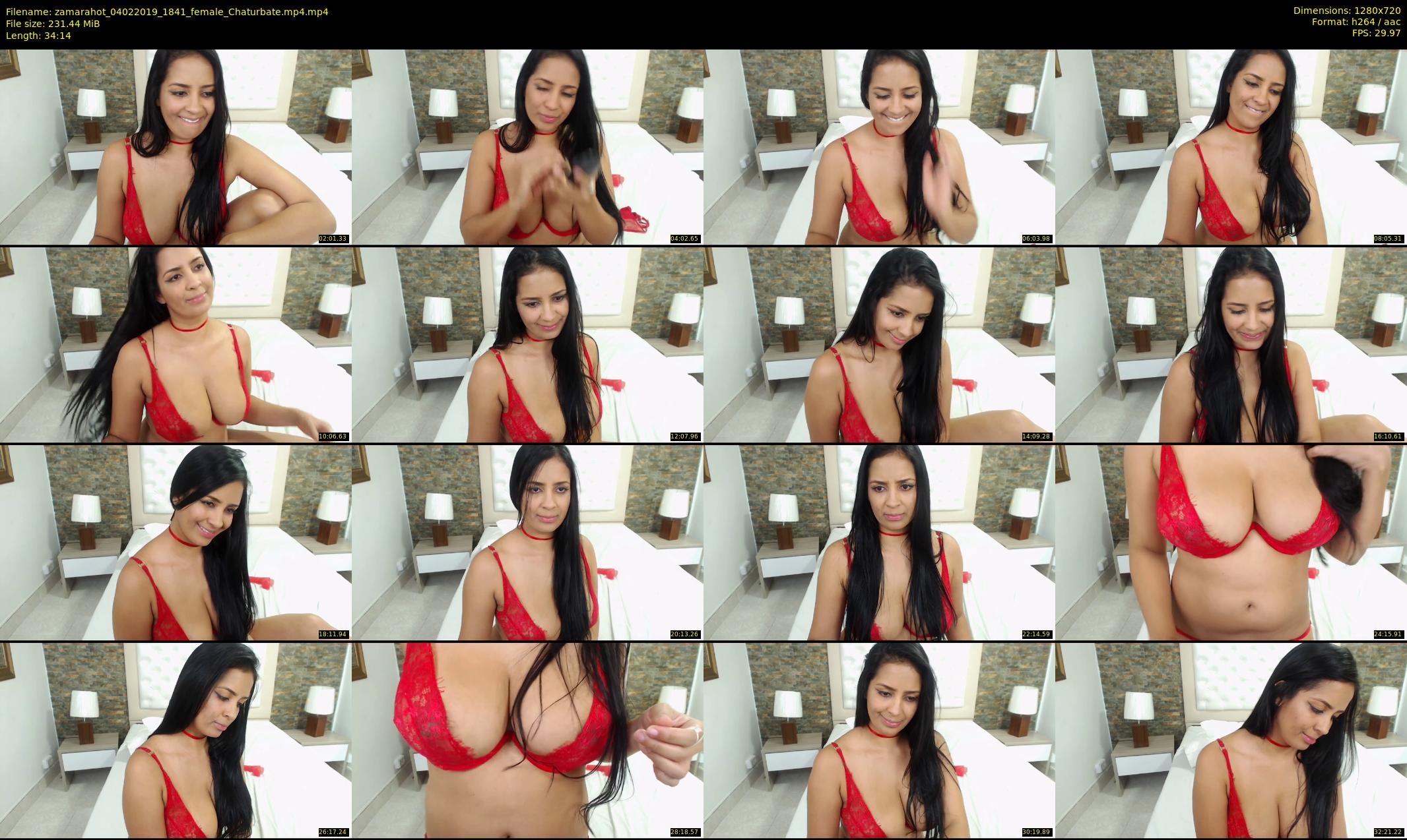 zamarahot — 35 minute Chaturbate female cam show recording, 720p, Feb 4, 2019