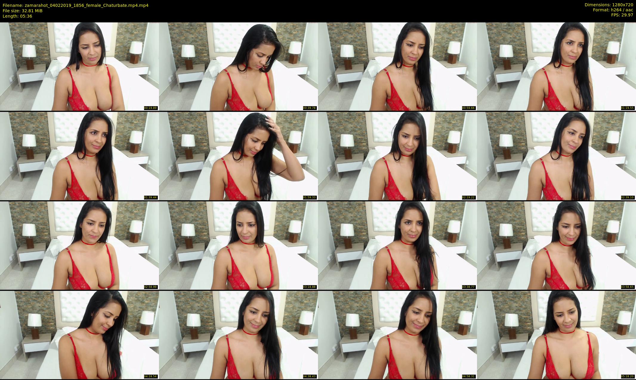 zamarahot — 6 minute Chaturbate female cam show recording, 720p, Feb 4, 2019