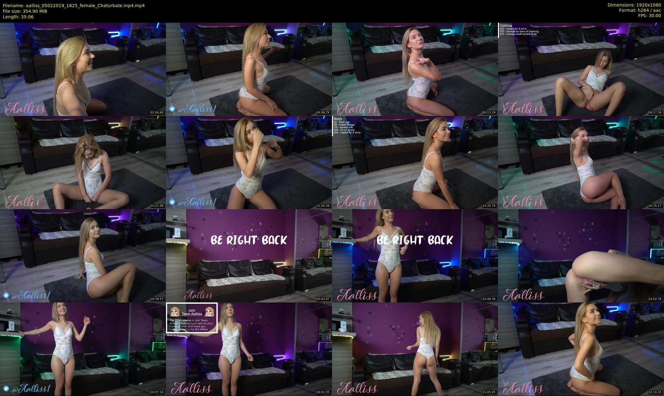 aalliss — 36 minute Chaturbate female cam show recording, 1080p, Feb 5, 2019