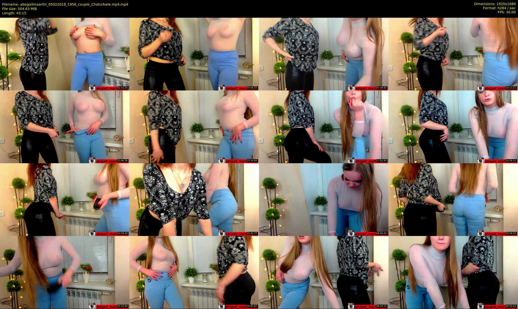 abogailmaartin — 44 minute Chaturbate female cam show recording, 1080p, Feb 5, 2019