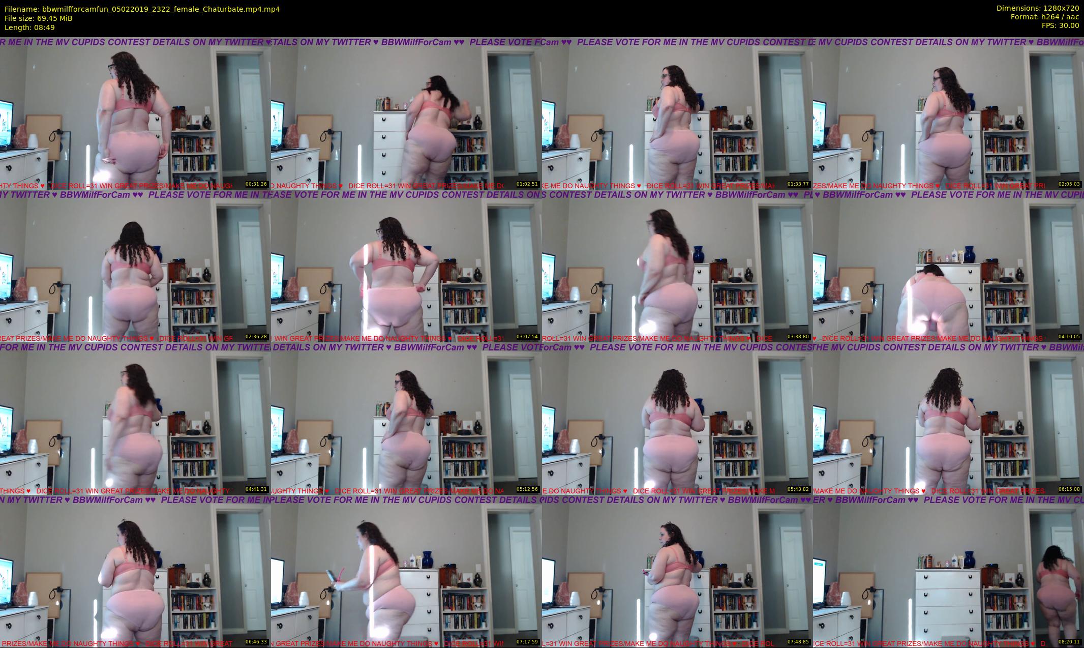 bbwmilfforcamfun — 9 minute Chaturbate female cam show recording, 720p, Feb 5, 2019