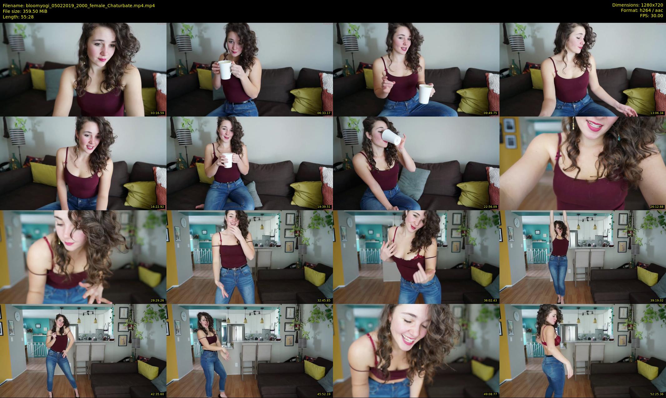 bloomyogi — 56 minute Chaturbate female cam show recording, 720p, Feb 5, 2019