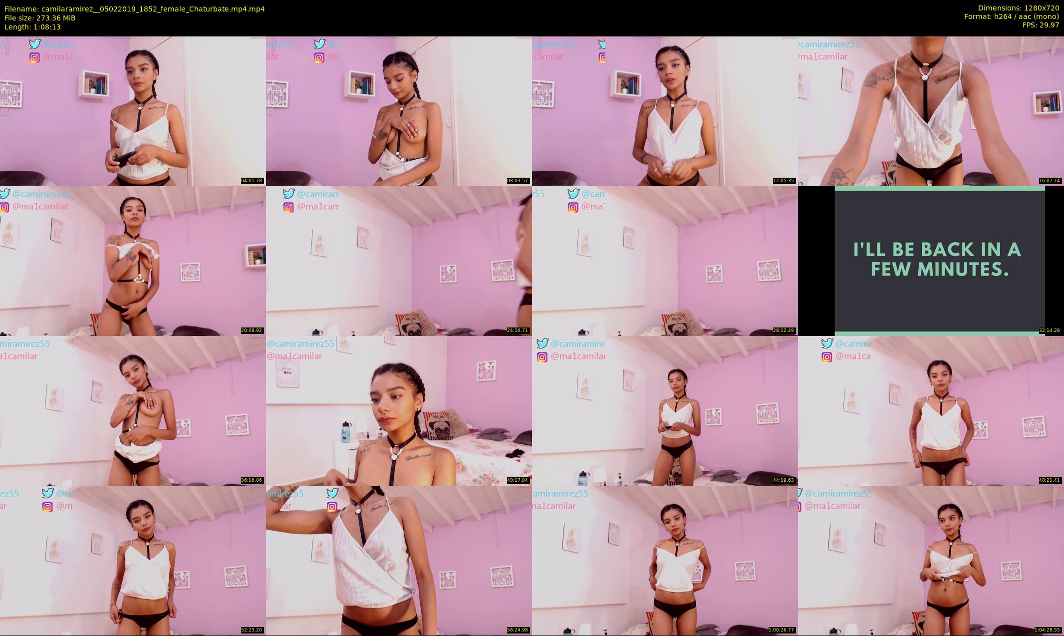 camilaramirez_ — 69 minute Chaturbate female cam show recording, 720p, Feb 5, 2019