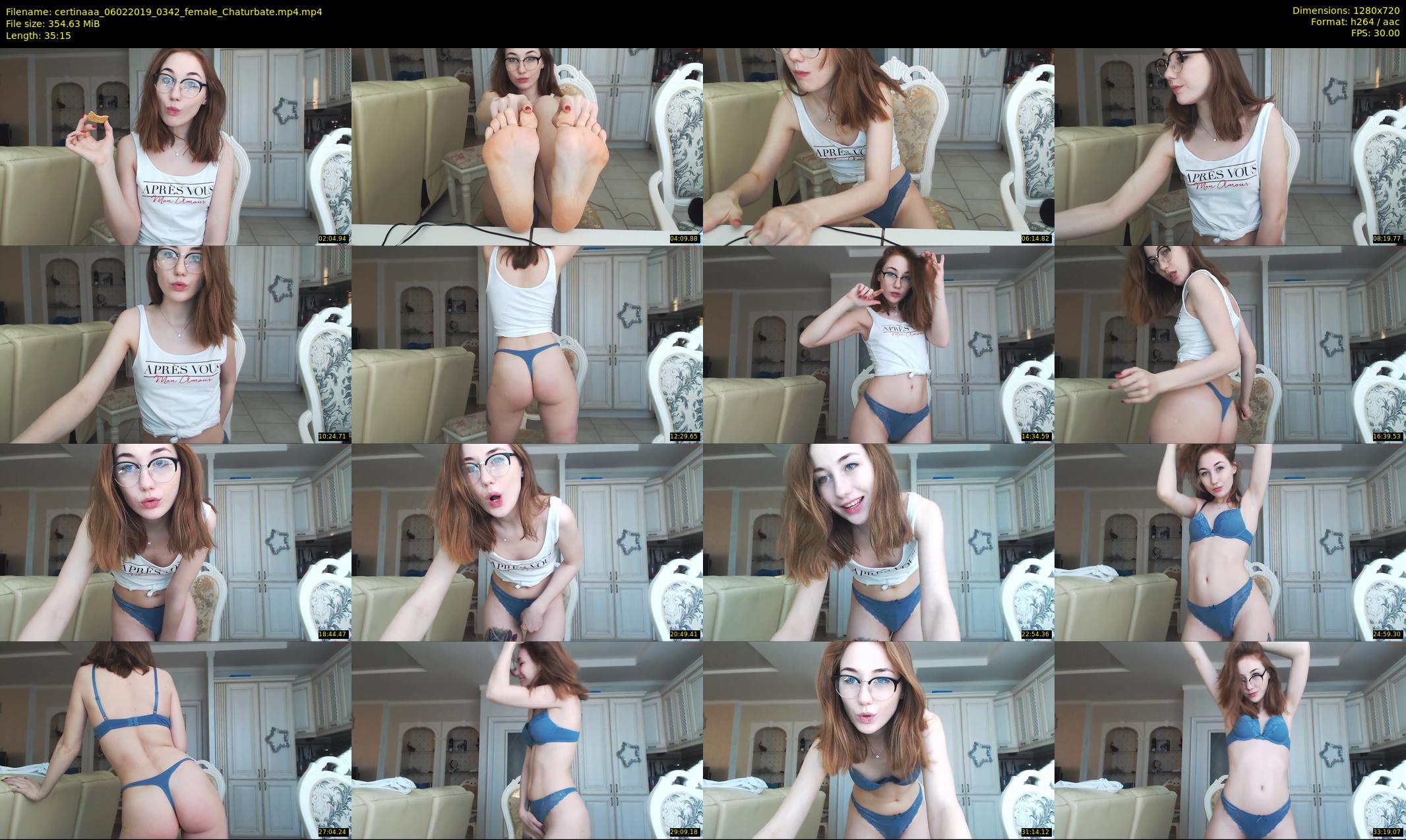 certinaaa — 36 minute Chaturbate female cam show recording, 720p, Feb 6, 2019