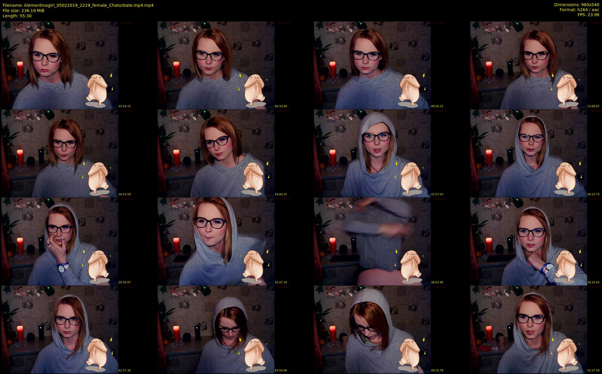 klementinagirl — 56 minute Chaturbate female cam show recording, 480p, Feb 5, 2019