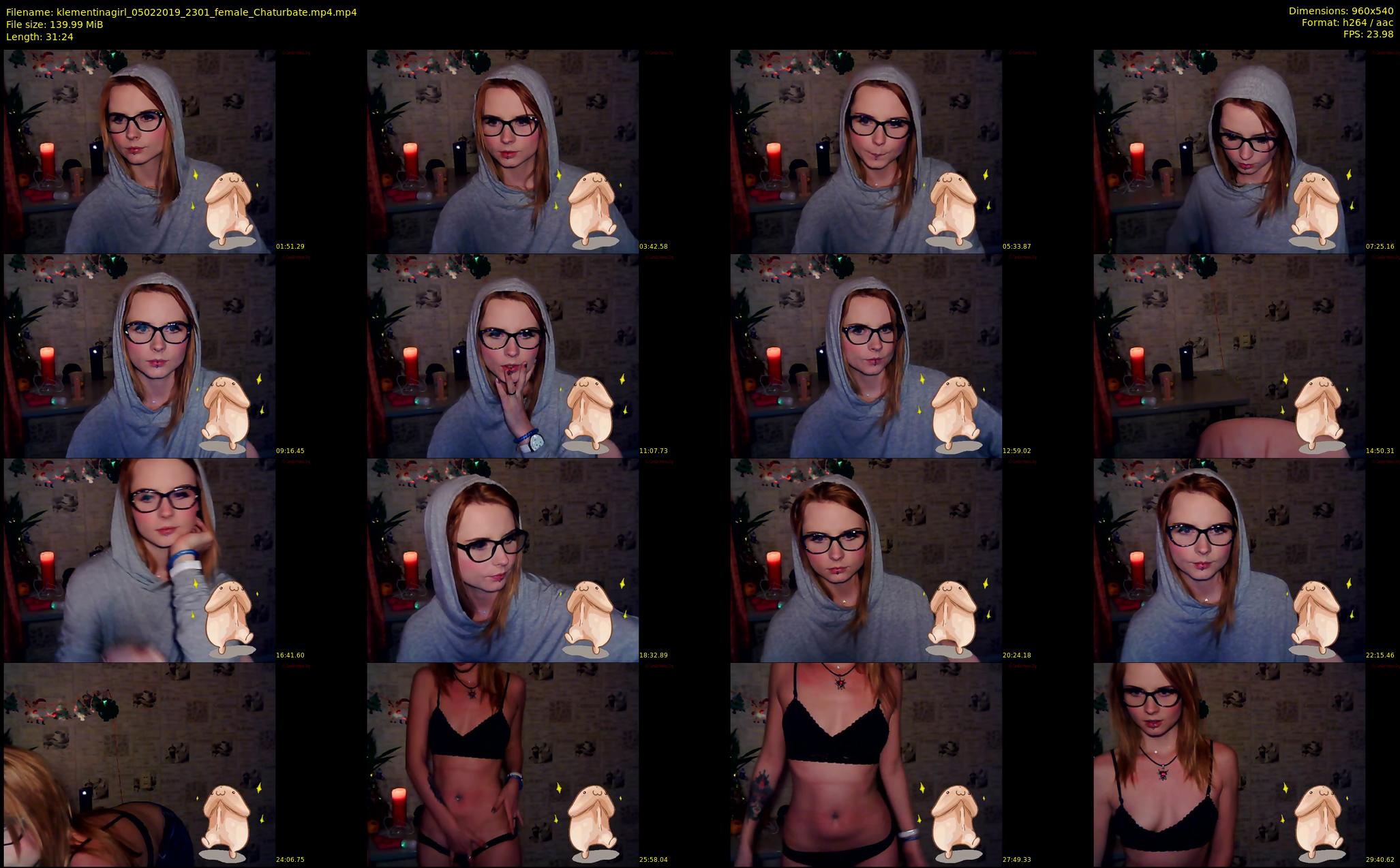 klementinagirl — 32 minute Chaturbate female cam show recording, 480p, Feb 5, 2019