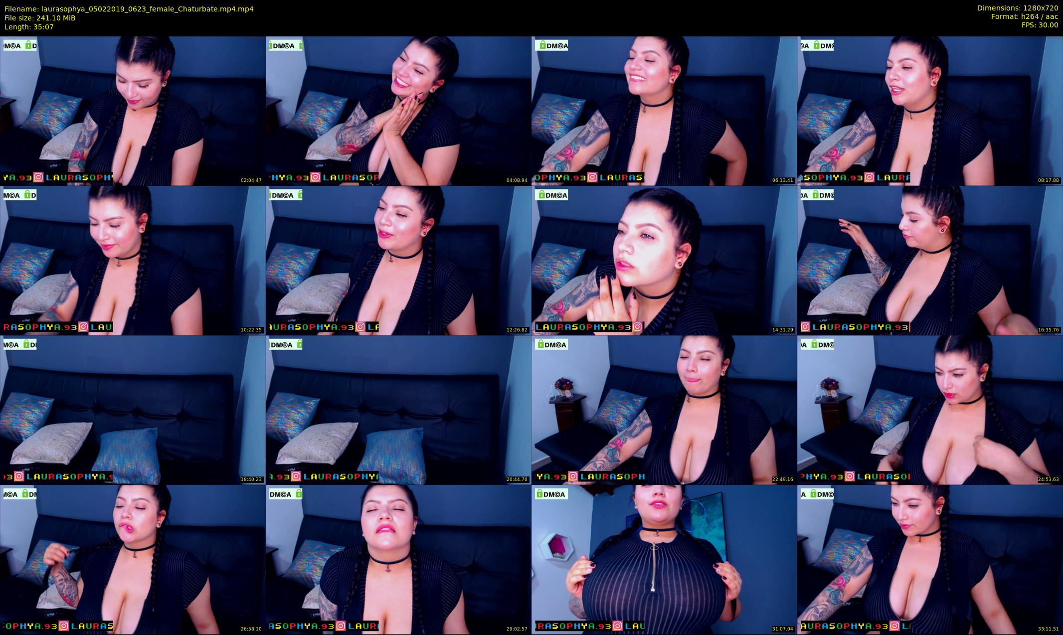 laurasophya — 36 minute Chaturbate female cam show recording, 720p, Feb 5, 2019