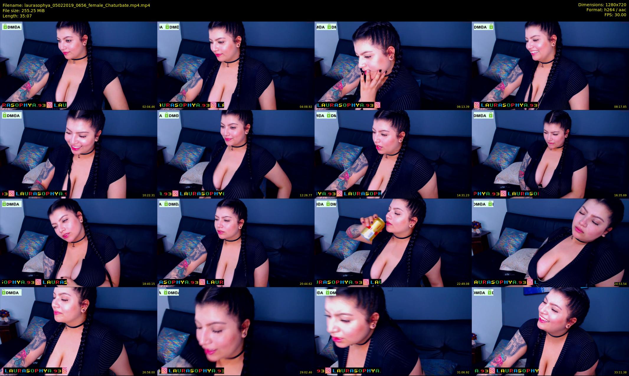 laurasophya — 36 minute Chaturbate female cam show recording, 720p, Feb 5, 2019