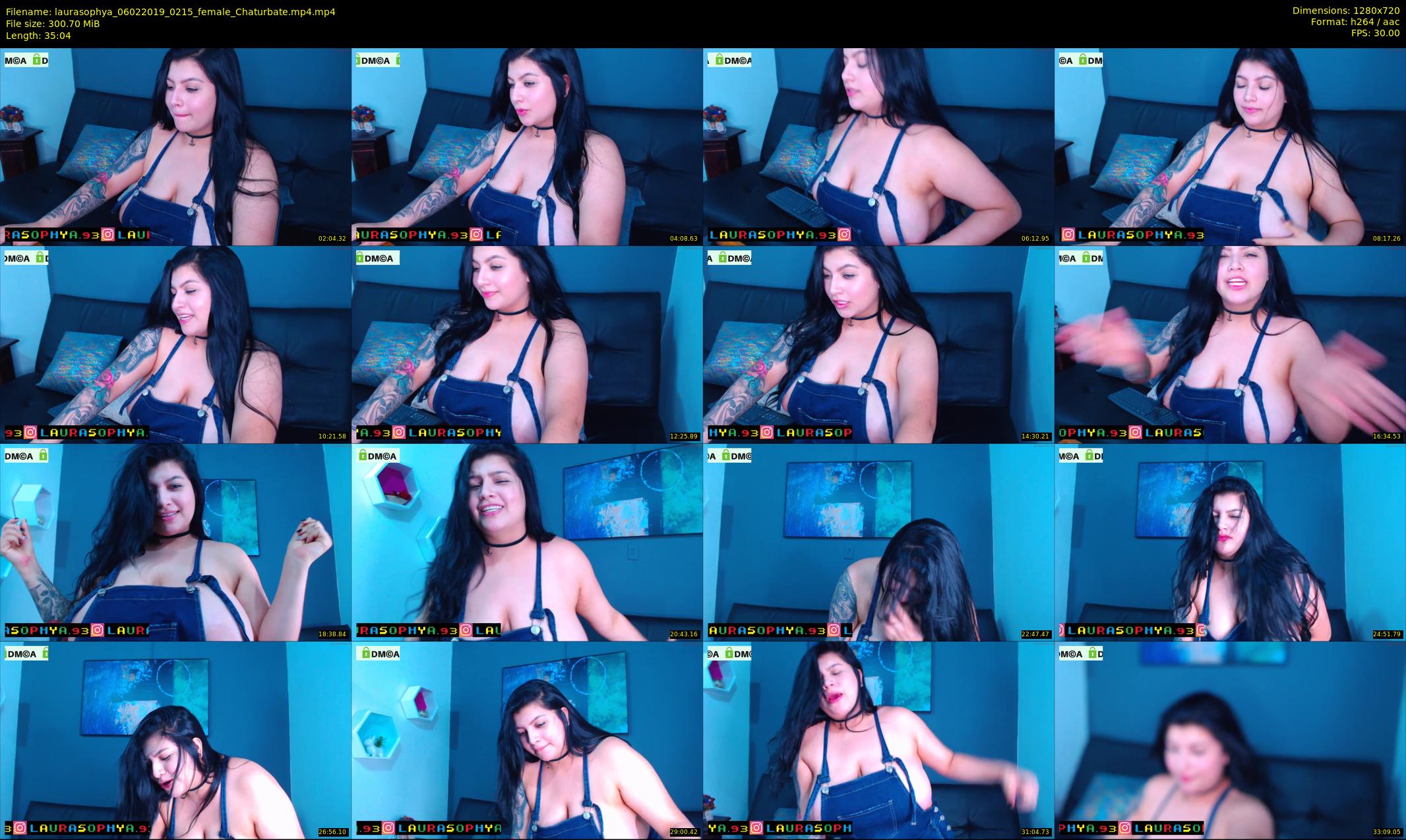 laurasophya — 36 minute Chaturbate female cam show recording, 720p, Feb 6, 2019
