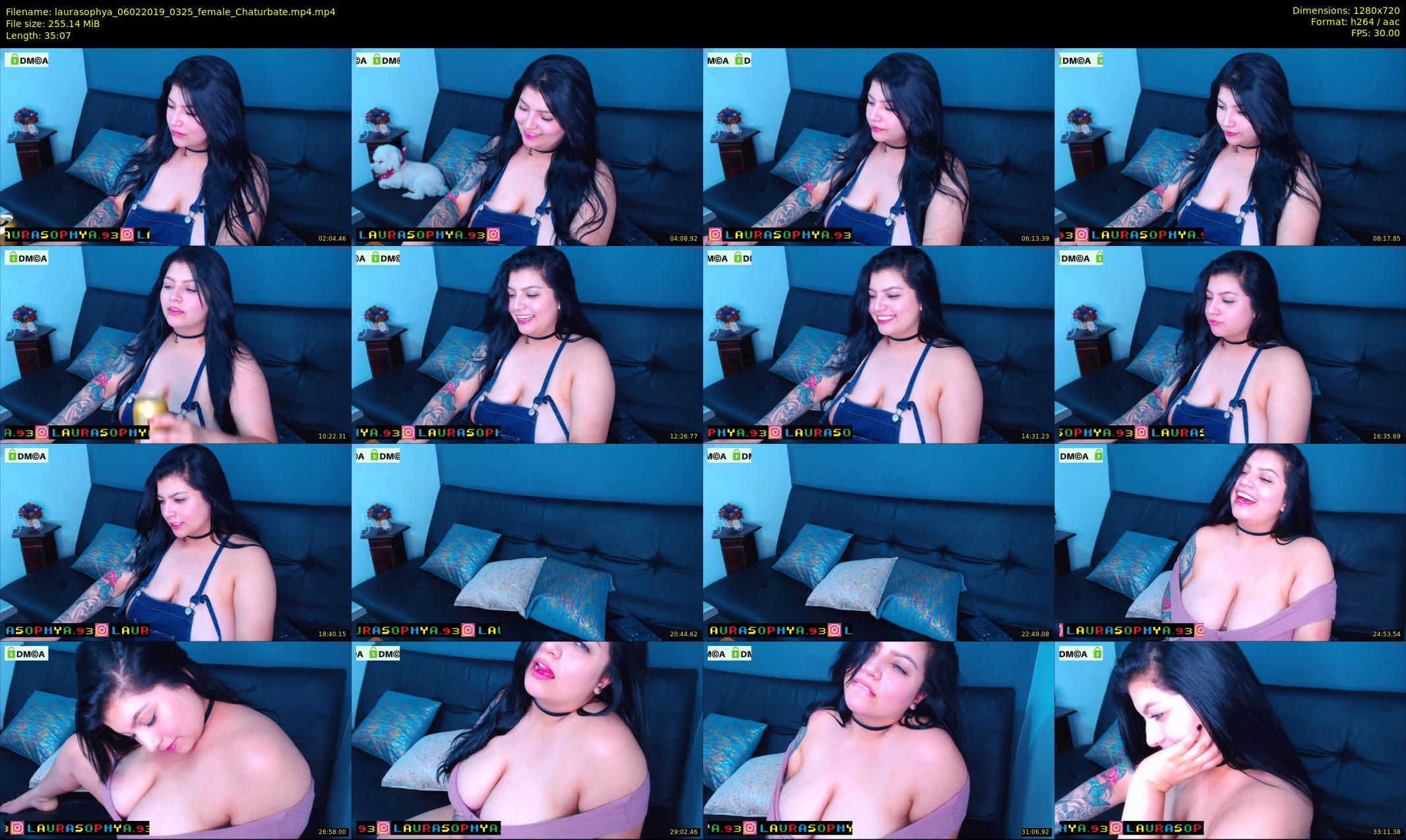 laurasophya — 36 minute Chaturbate female cam show recording, 720p, Feb 6, 2019