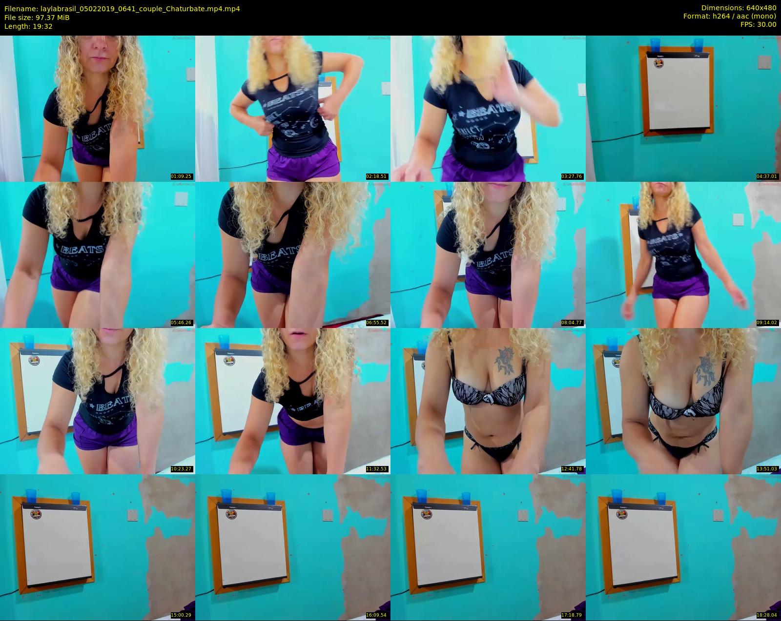laylabrasil — 20 minute Chaturbate female cam show recording, 480p, Feb 5, 2019