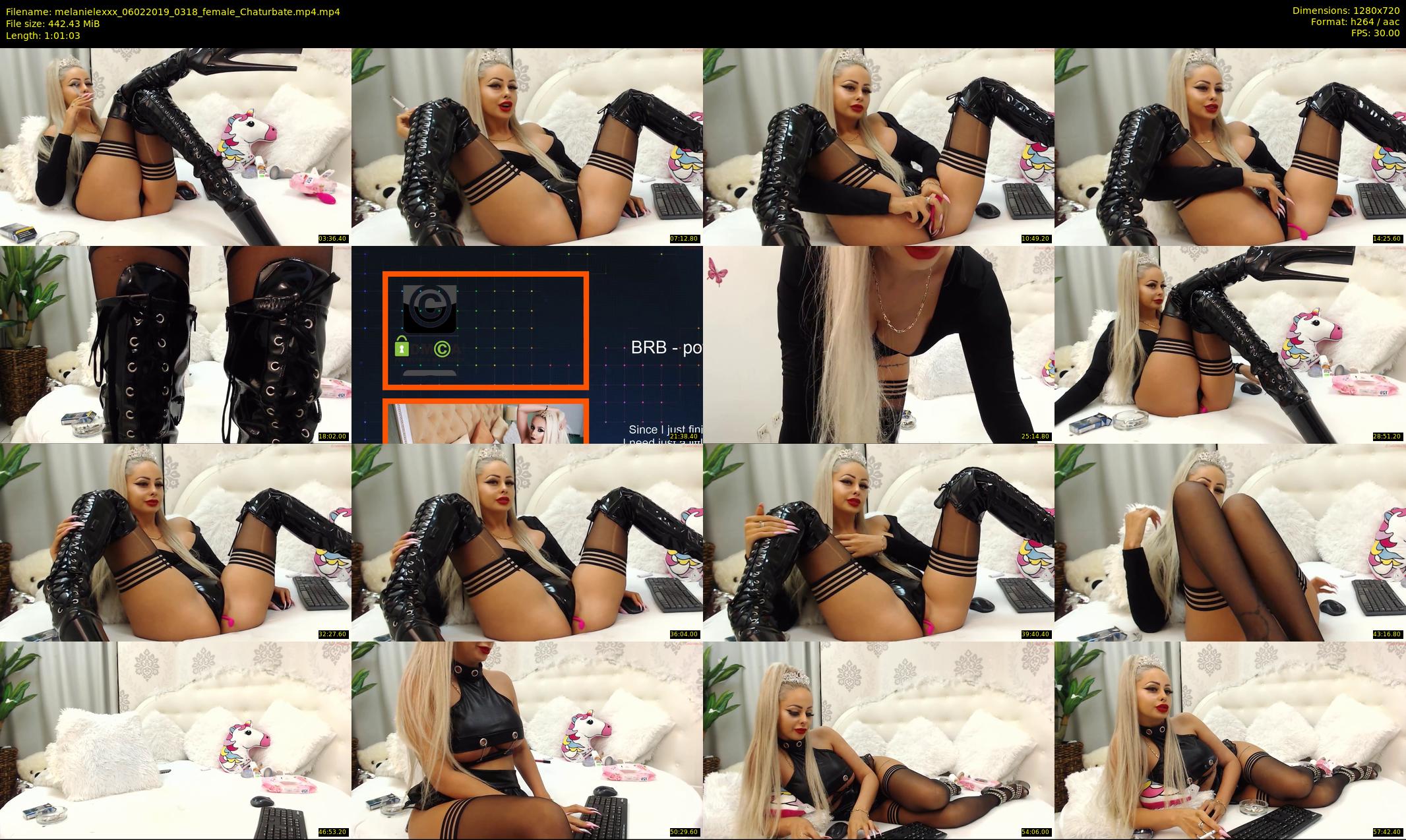 melanielexxx — 62 minute Chaturbate female cam show recording, 720p, Feb 6, 2019