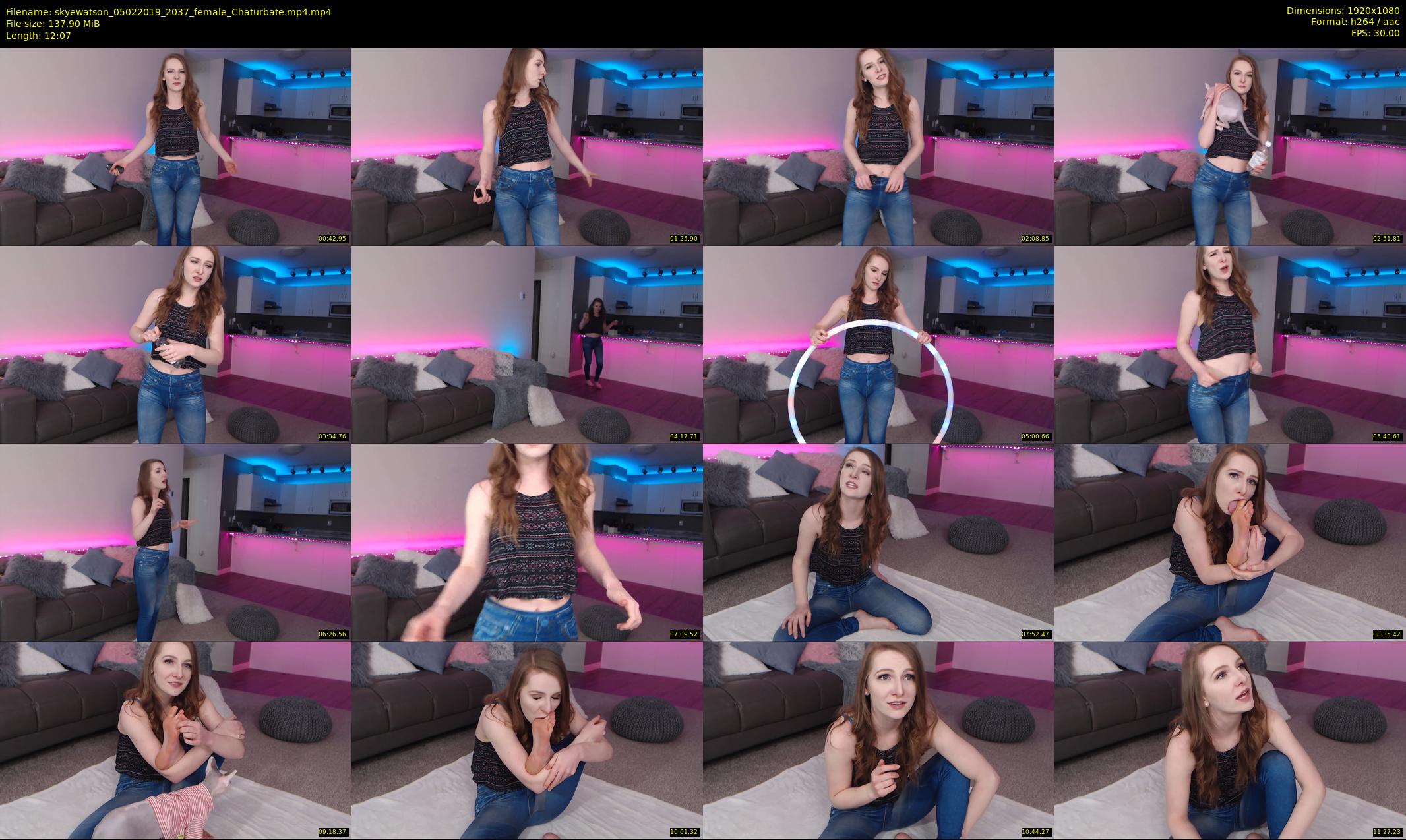 skyewatson — 13 minute Chaturbate female cam show recording, 1080p, Feb 5, 2019