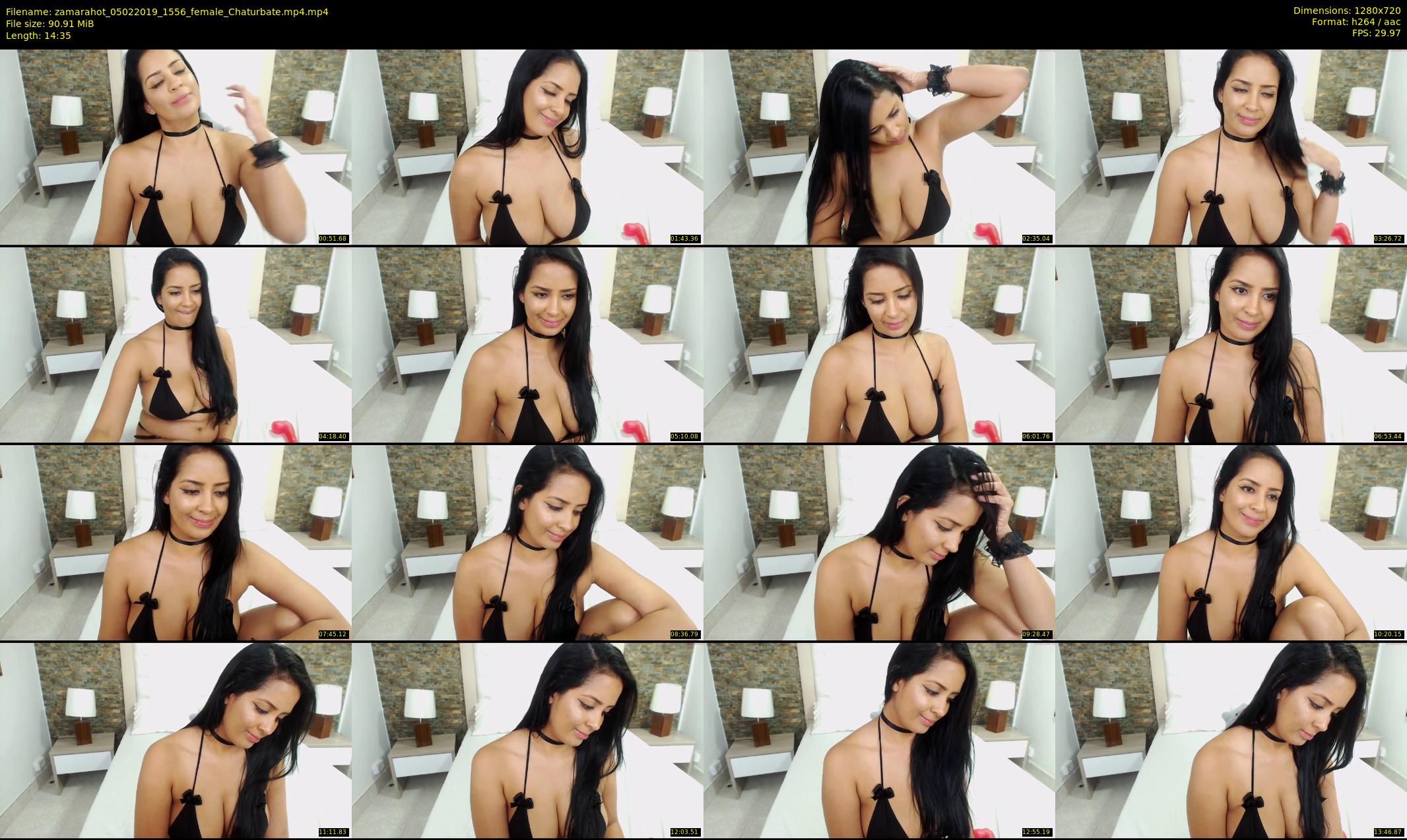 zamarahot — 15 minute Chaturbate female cam show recording, 720p, Feb 5, 2019
