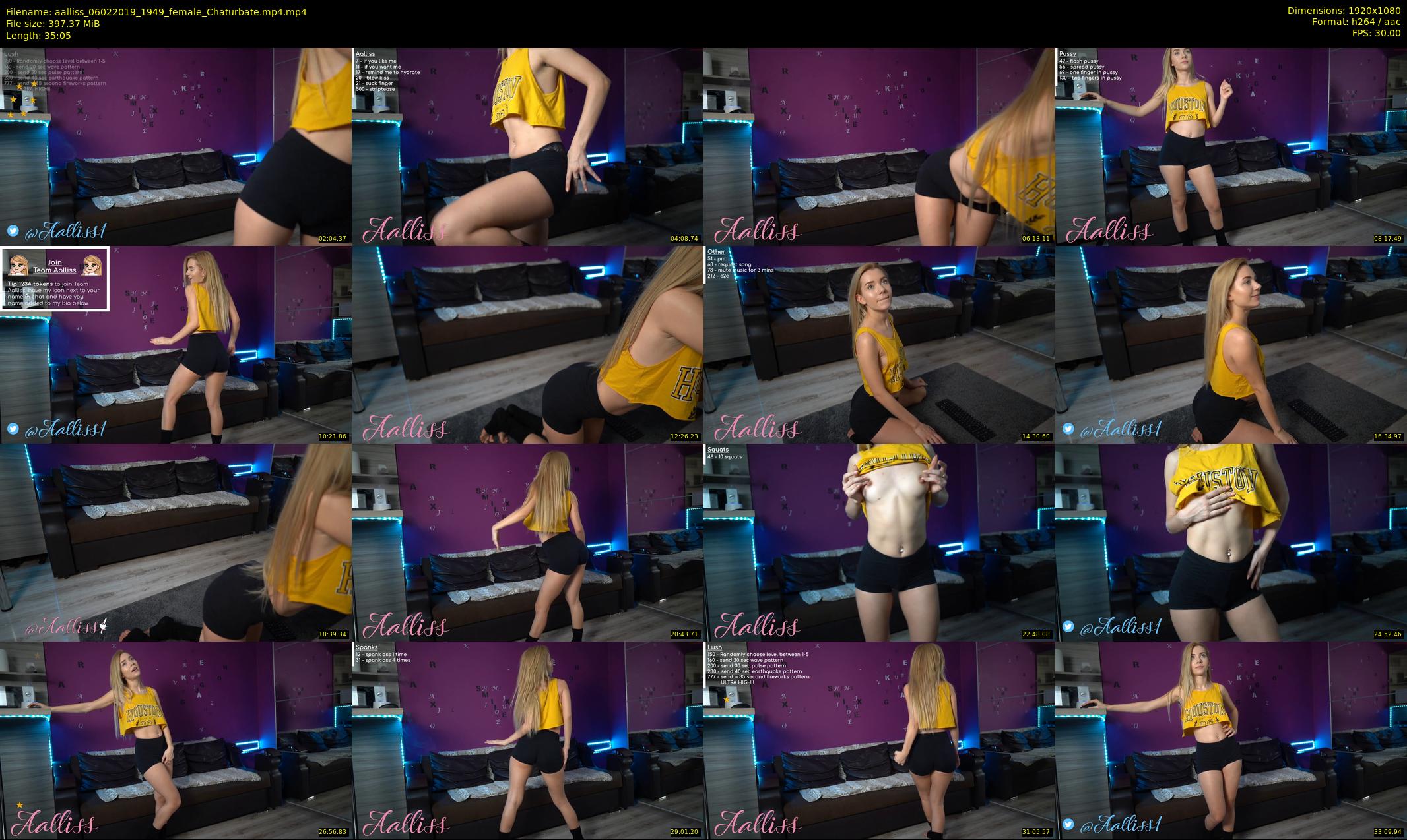 aalliss — 36 minute Chaturbate female cam show recording, 1080p, Feb 6, 2019