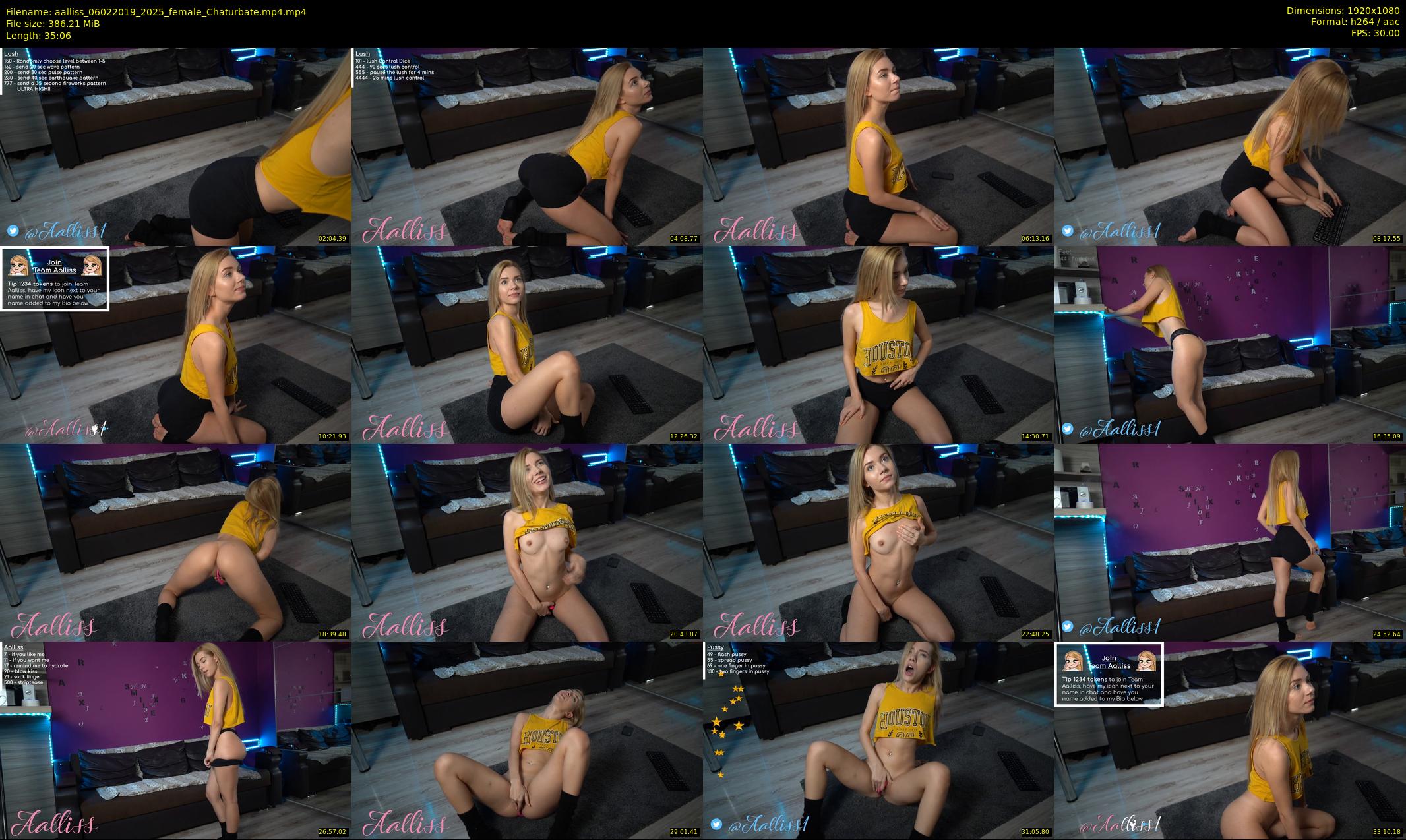 aalliss — 36 minute Chaturbate female cam show recording, 1080p, Feb 6, 2019