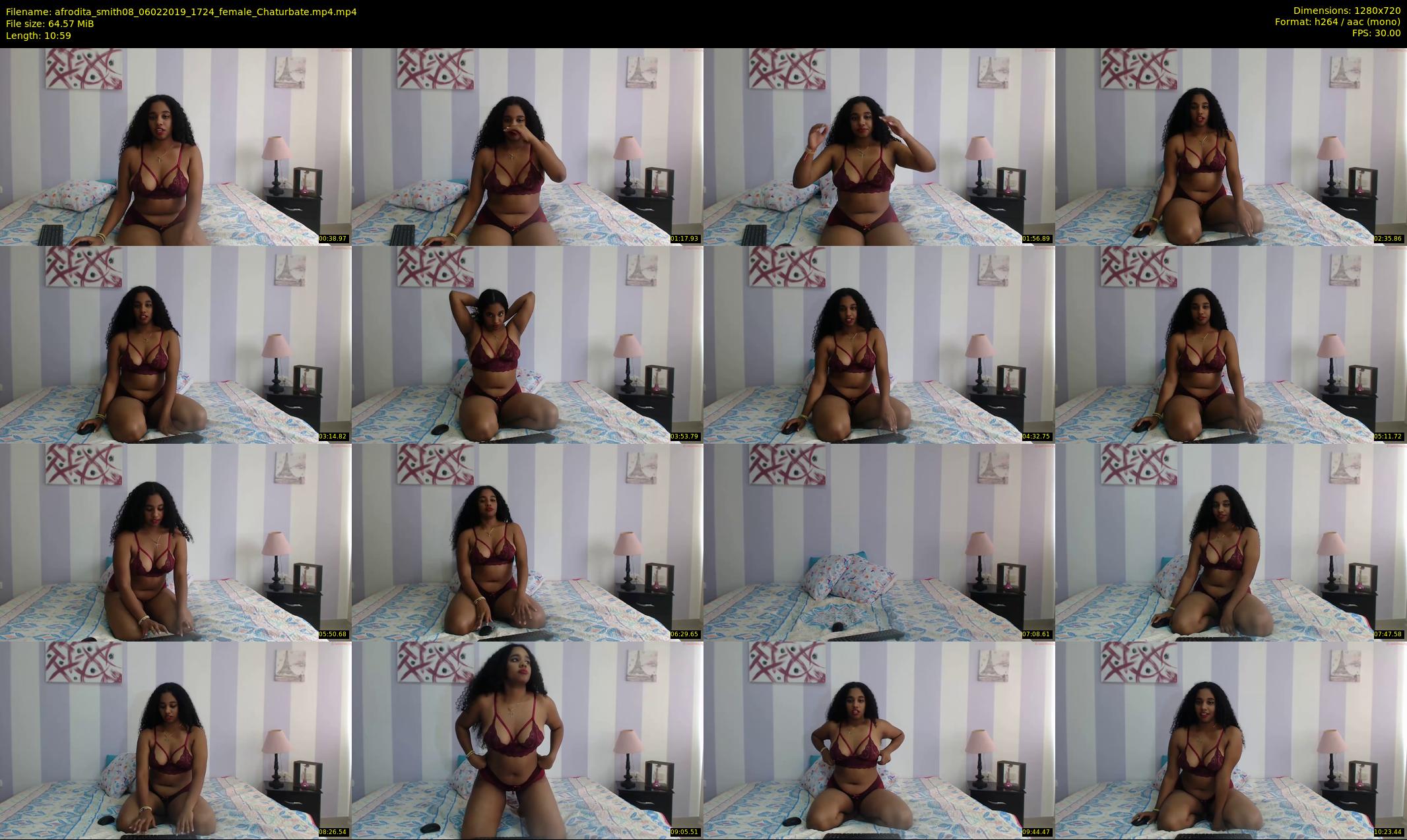 afrodita_smith08 — 11 minute Chaturbate female cam show recording, 720p, Feb 6, 2019