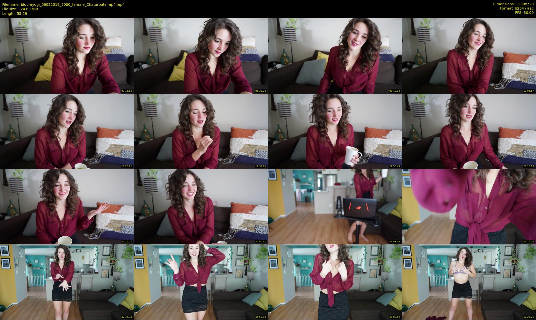 bloomyogi — 56 minute Chaturbate female cam show recording, 720p, Feb 6, 2019