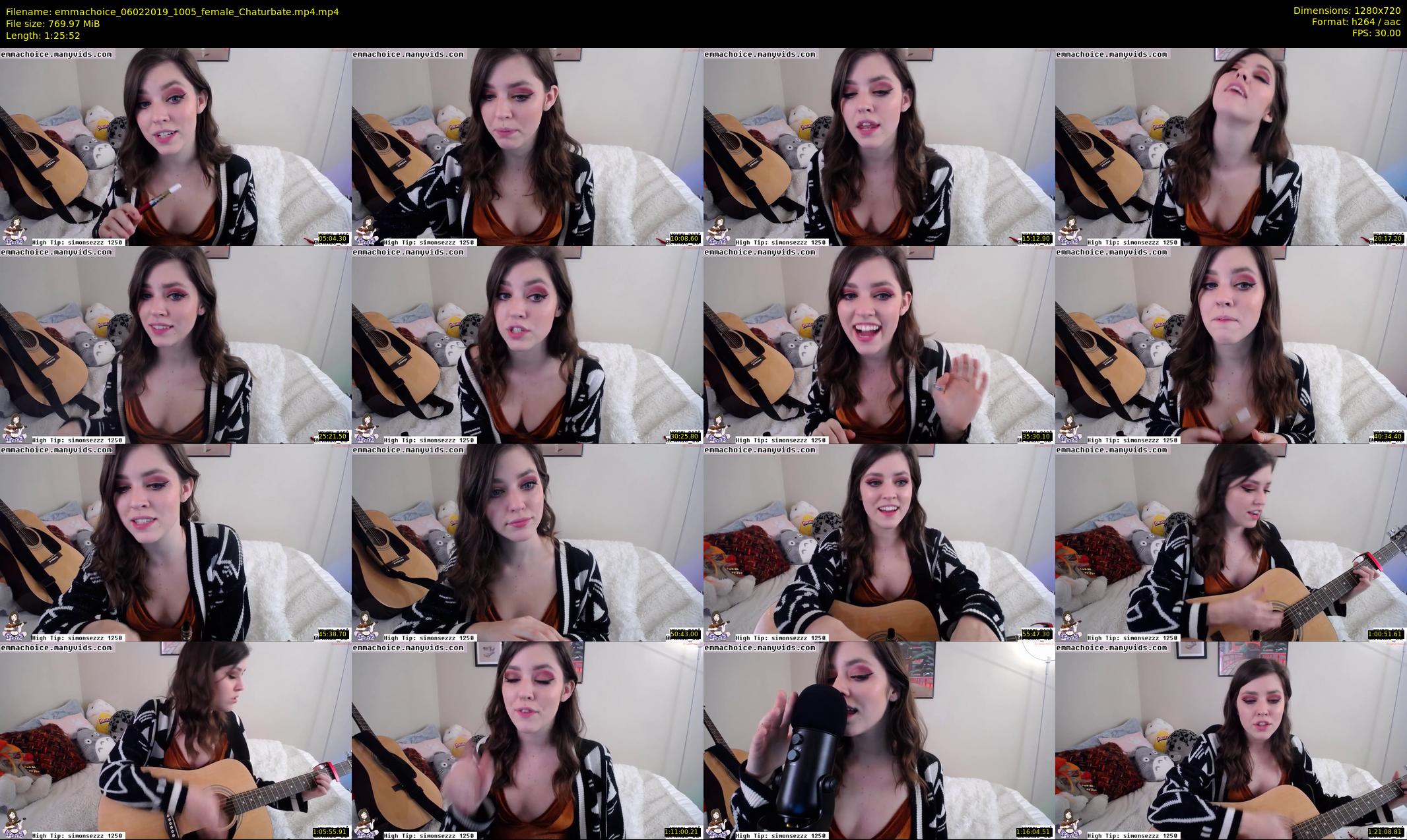 emmachoice — 86 minute Chaturbate female cam show recording, 720p, Feb 6, 2019