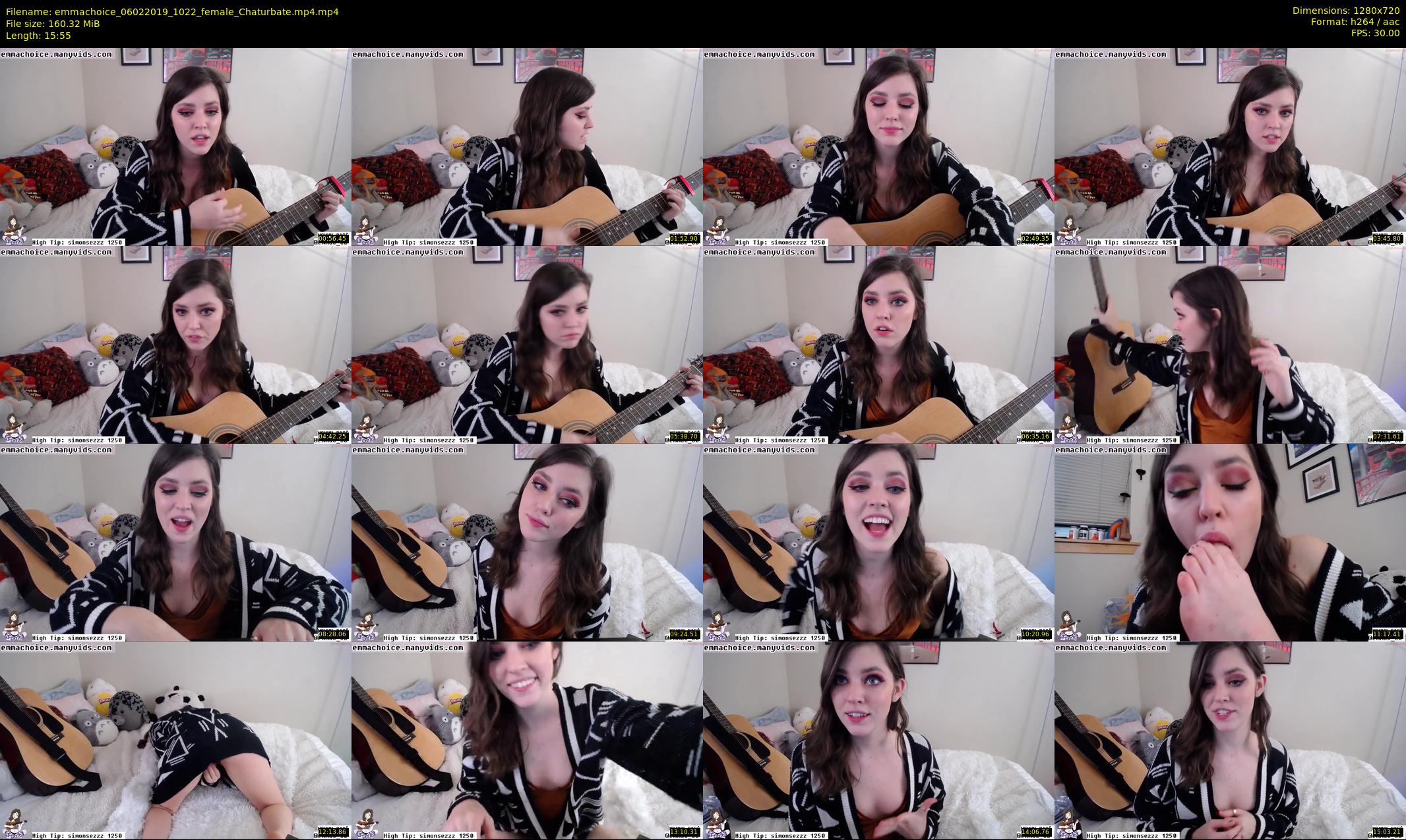 emmachoice — 16 minute Chaturbate female cam show recording, 720p, Feb 6, 2019