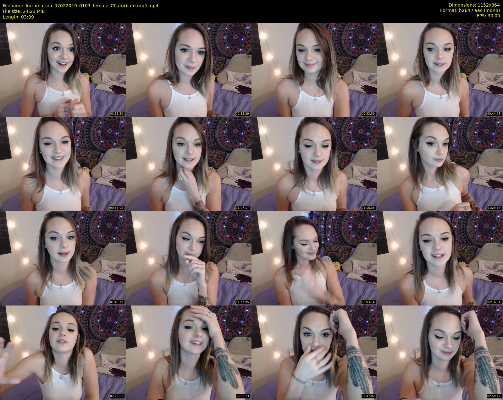 koramarina — 4 minute Chaturbate female cam show recording, 720p, Feb 7, 2019