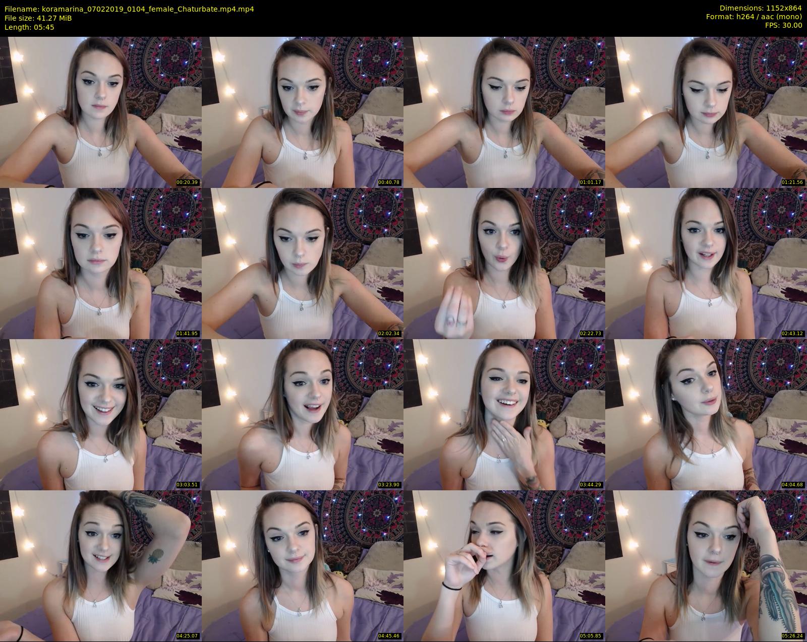 koramarina — 6 minute Chaturbate female cam show recording, 720p, Feb 7, 2019