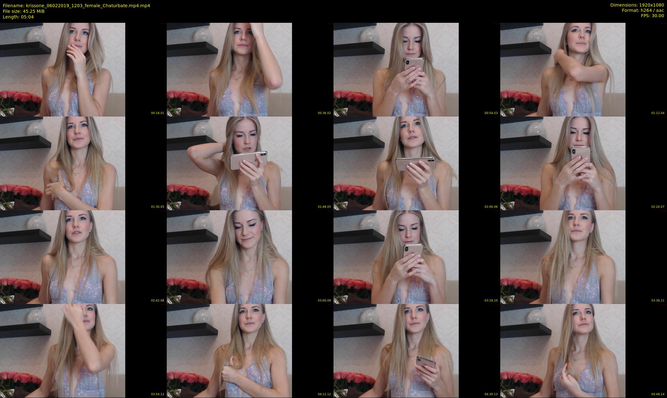 krissone — 6 minute Chaturbate female cam show recording, 1080p, Feb 6, 2019