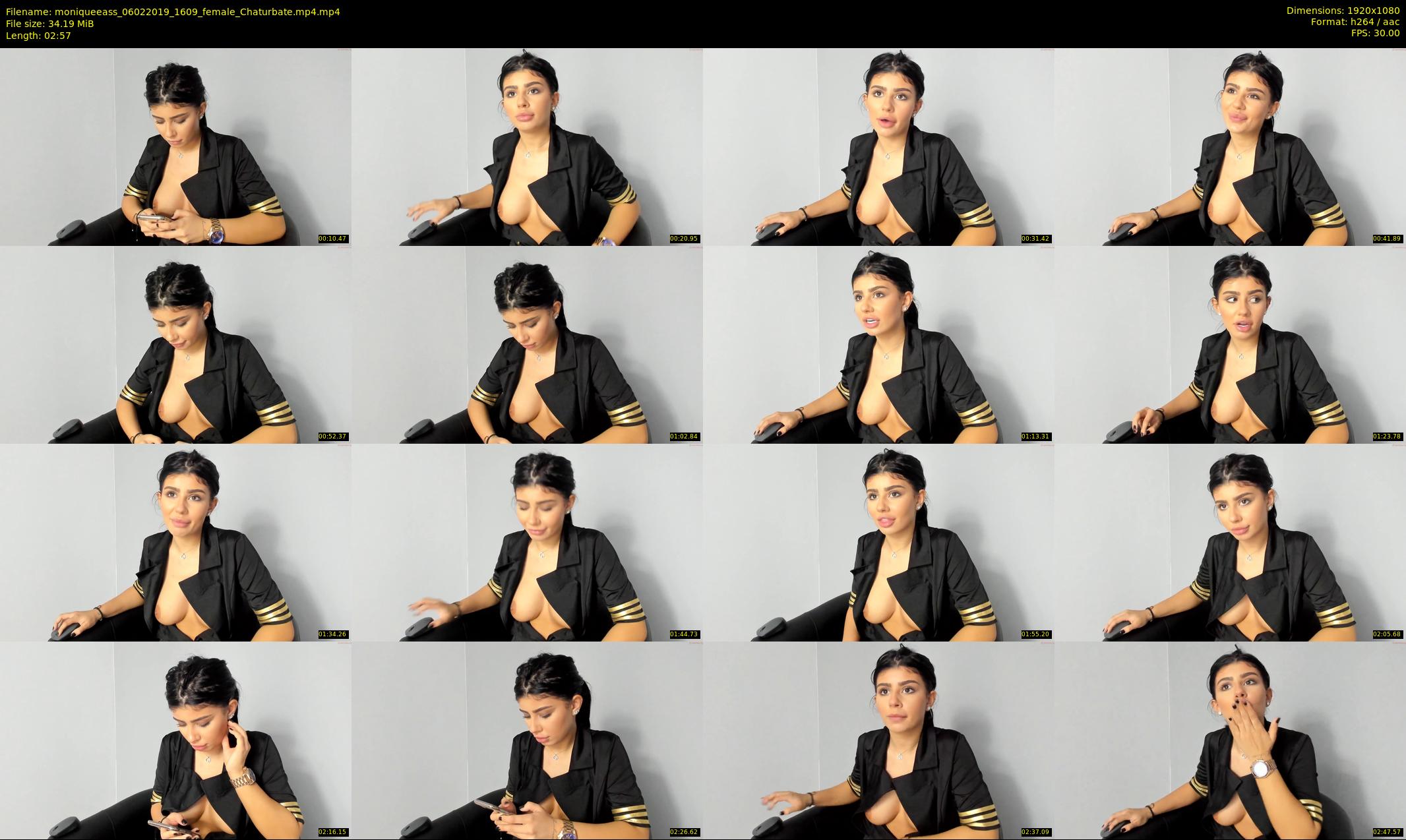 moniqueeass — 3 minute Chaturbate female cam show recording, 1080p, Feb 6, 2019