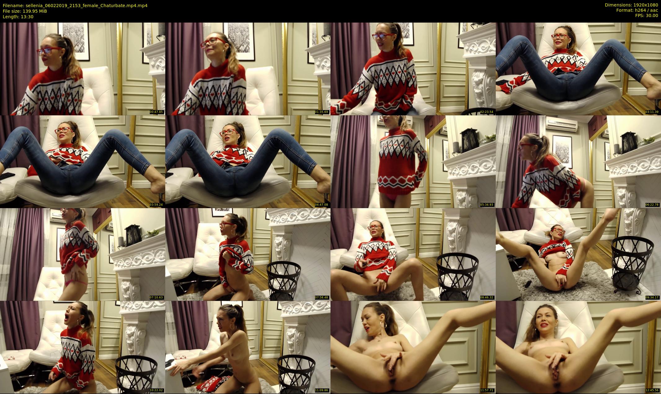 sellenia — 14 minute Chaturbate female cam show recording, 1080p, Feb 6, 2019