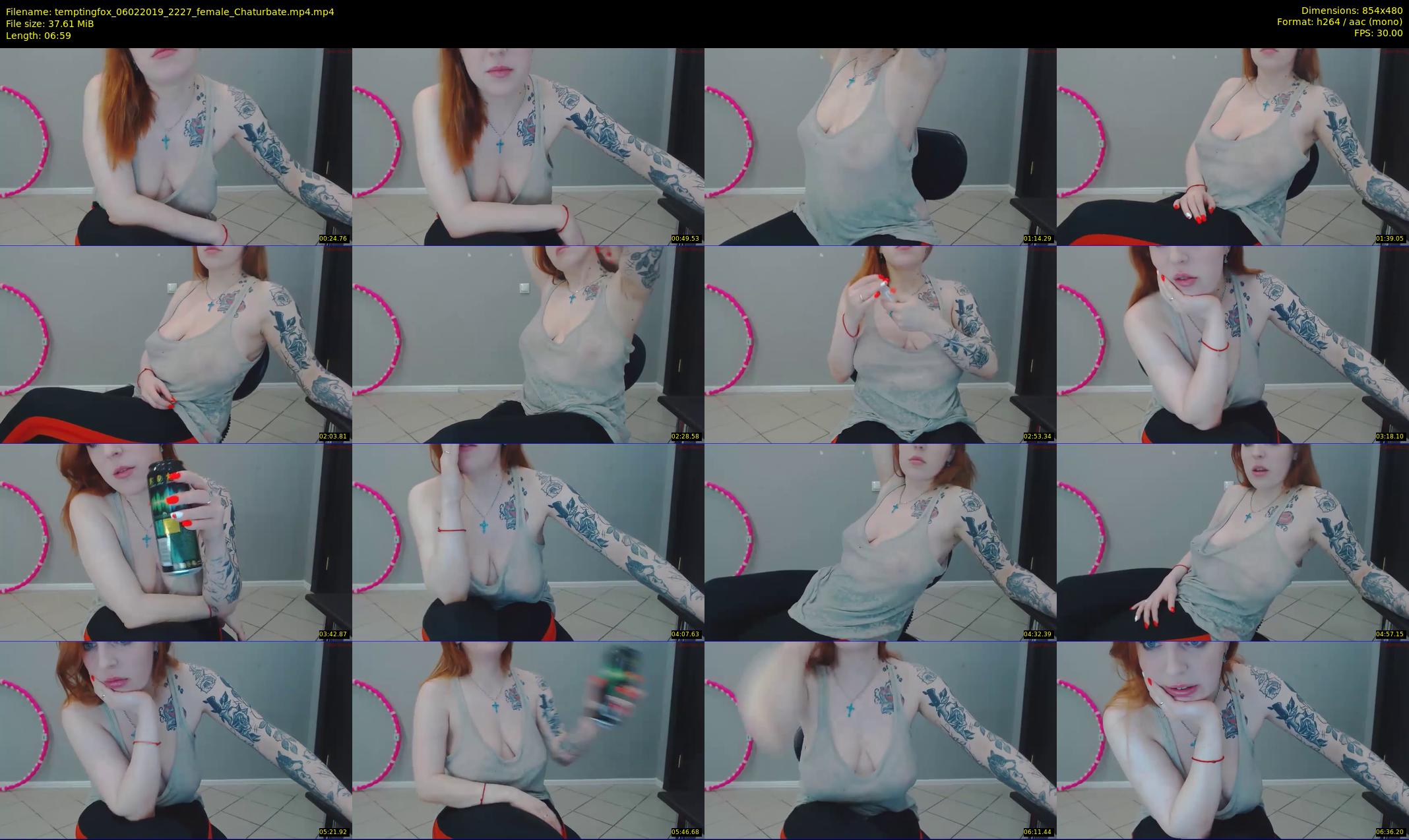 temptingfox — 7 minute Chaturbate female cam show recording, 480p, Feb 6, 2019