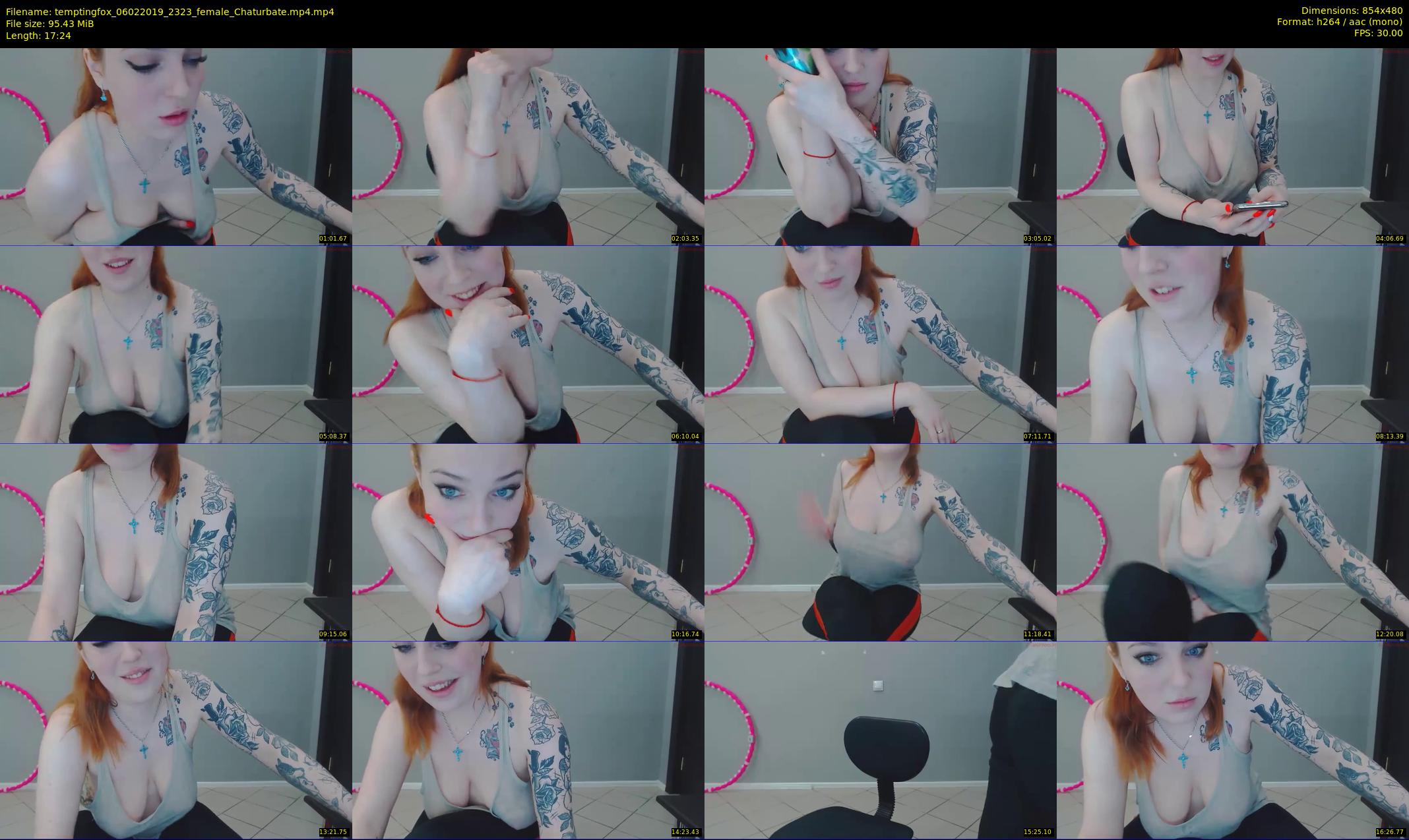 temptingfox — 18 minute Chaturbate female cam show recording, 480p, Feb 6, 2019