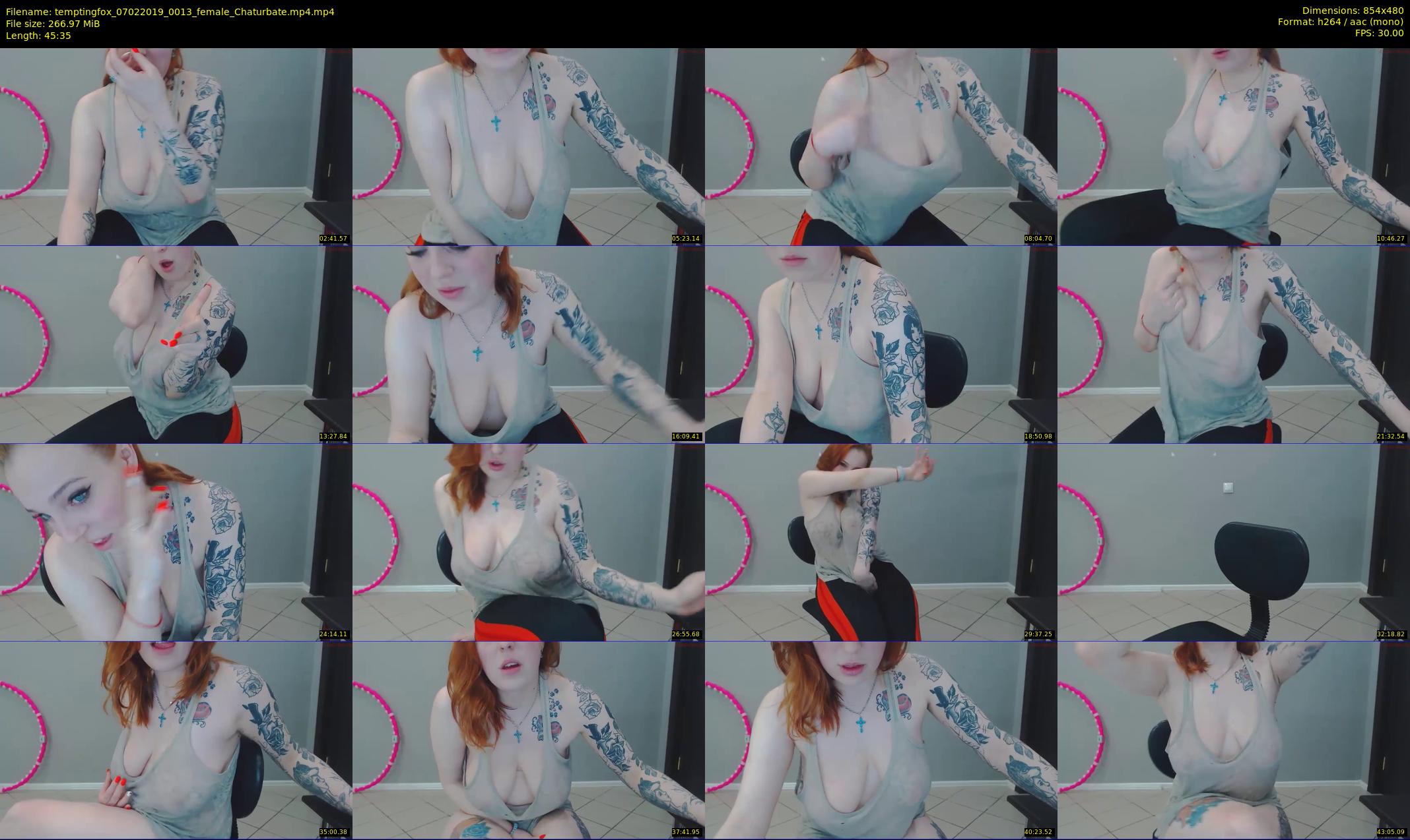 temptingfox — 46 minute Chaturbate female cam show recording, 480p, Feb 7, 2019