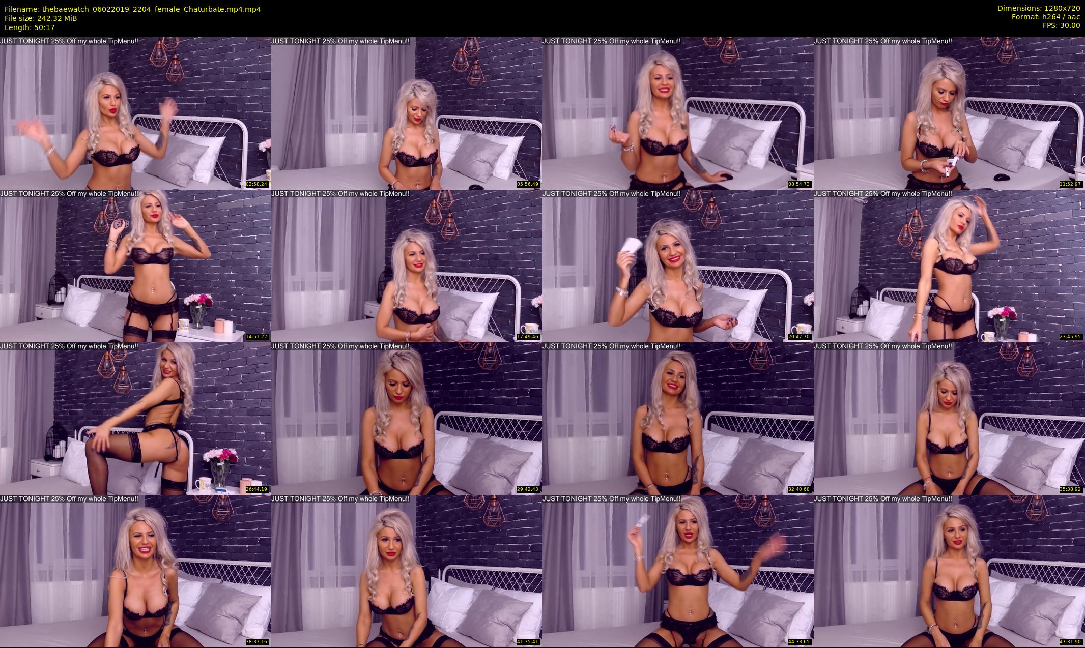 thebaewatch — 51 minute Chaturbate female cam show recording, 720p, Feb 6, 2019