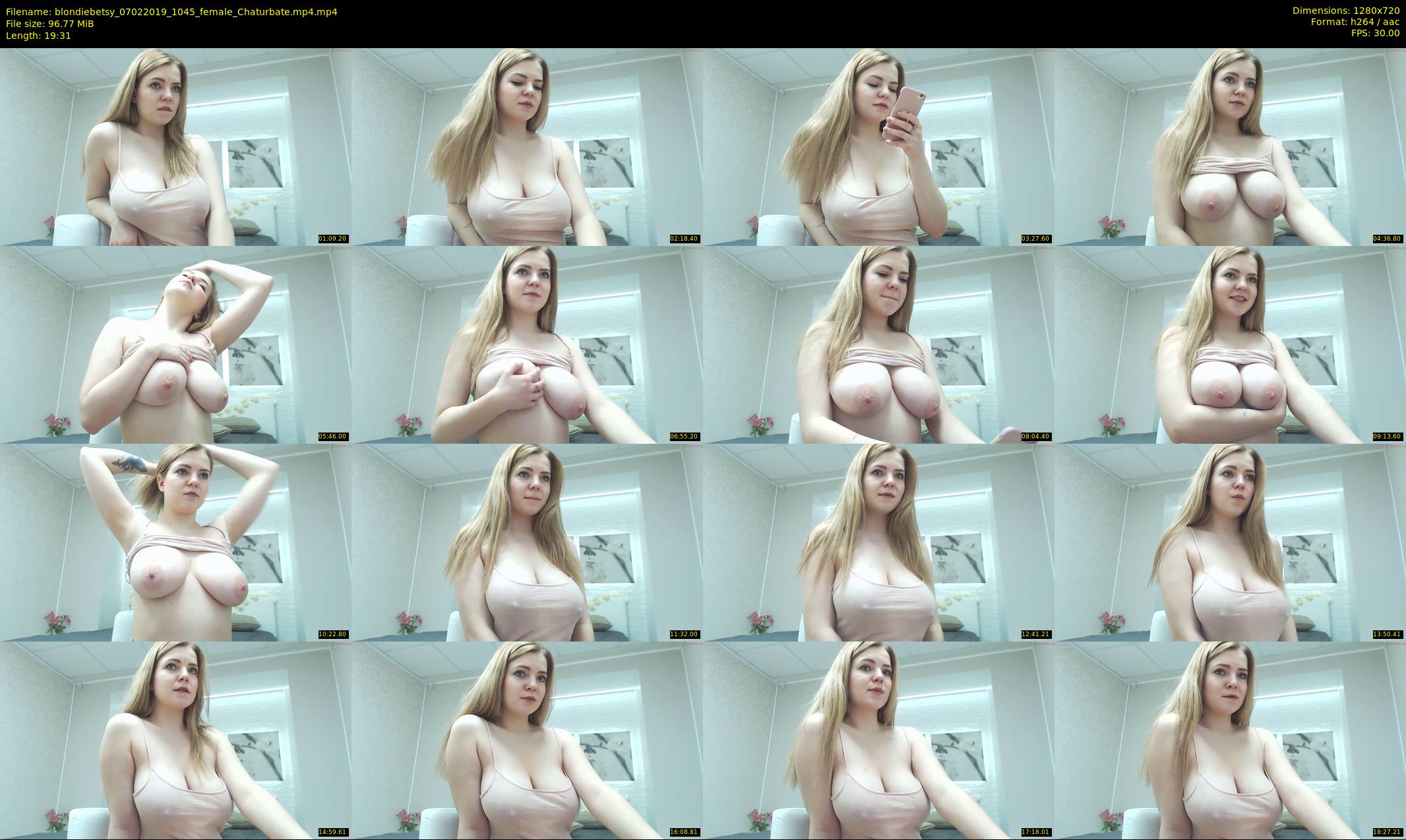 blondiebetsy — 20 minute Chaturbate female cam show recording, 720p, Feb 7, 2019