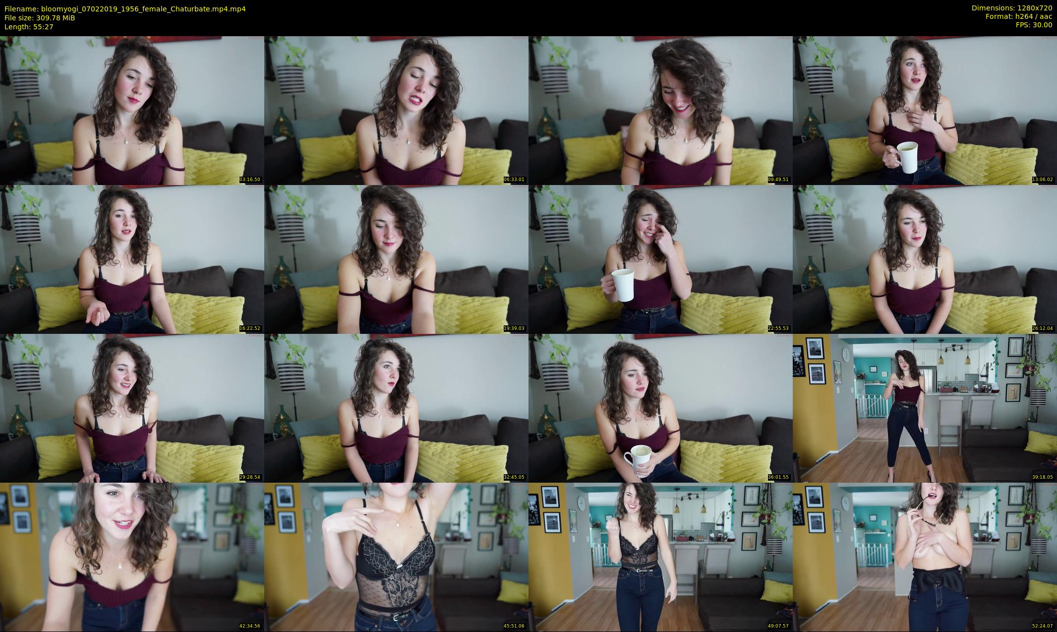 bloomyogi — 56 minute Chaturbate female cam show recording, 720p, Feb 7, 2019