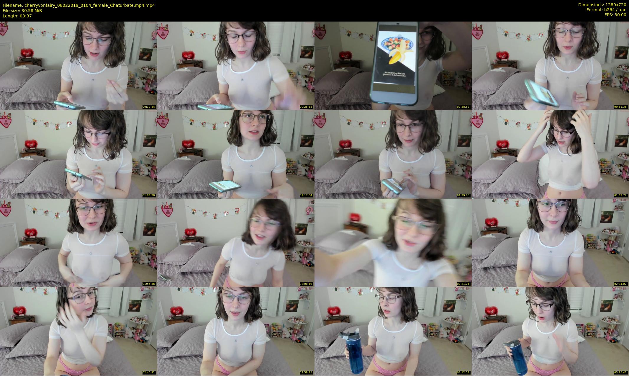 cherryvonfairy — 4 minute Chaturbate female cam show recording, 720p, Feb 8, 2019
