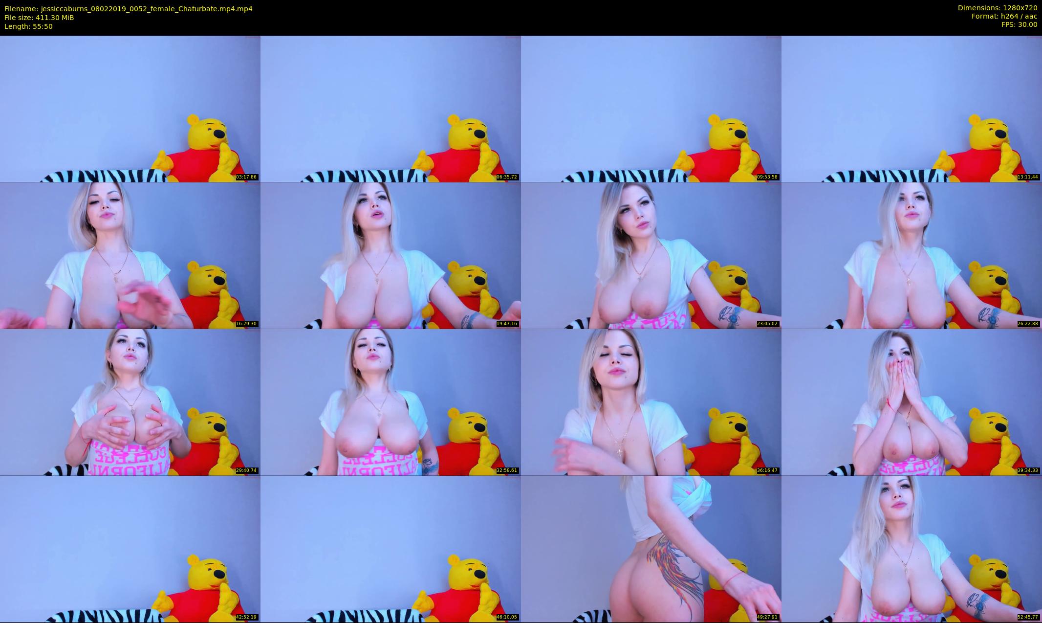 jessiccaburns — 56 minute Chaturbate female cam show recording, 720p, Feb 8, 2019