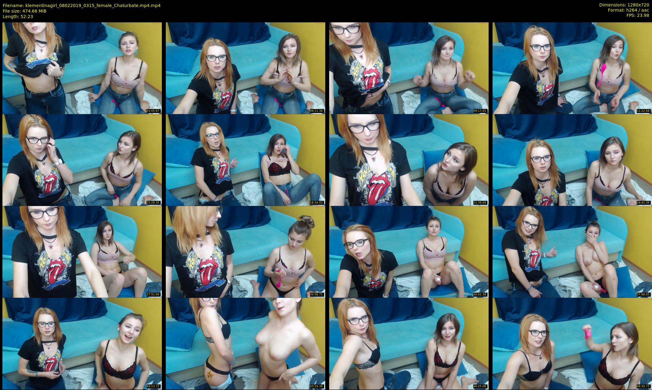 klementinagirl — 53 minute Chaturbate female cam show recording, 720p, Feb 8, 2019
