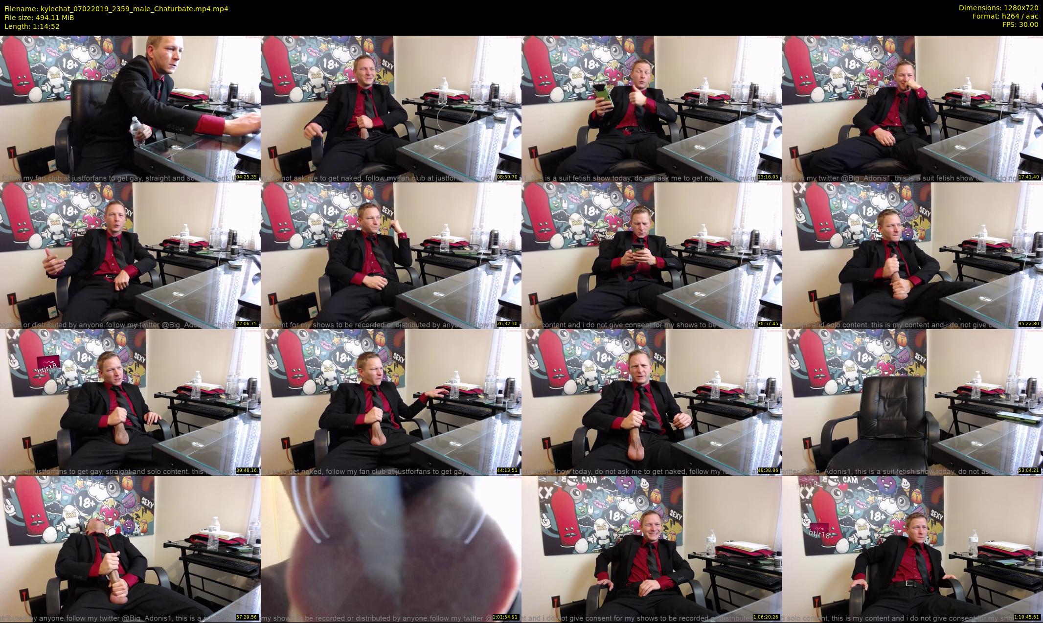 kylechat — 75 minute Chaturbate male cam show recording, 720p, Feb 7, 2019