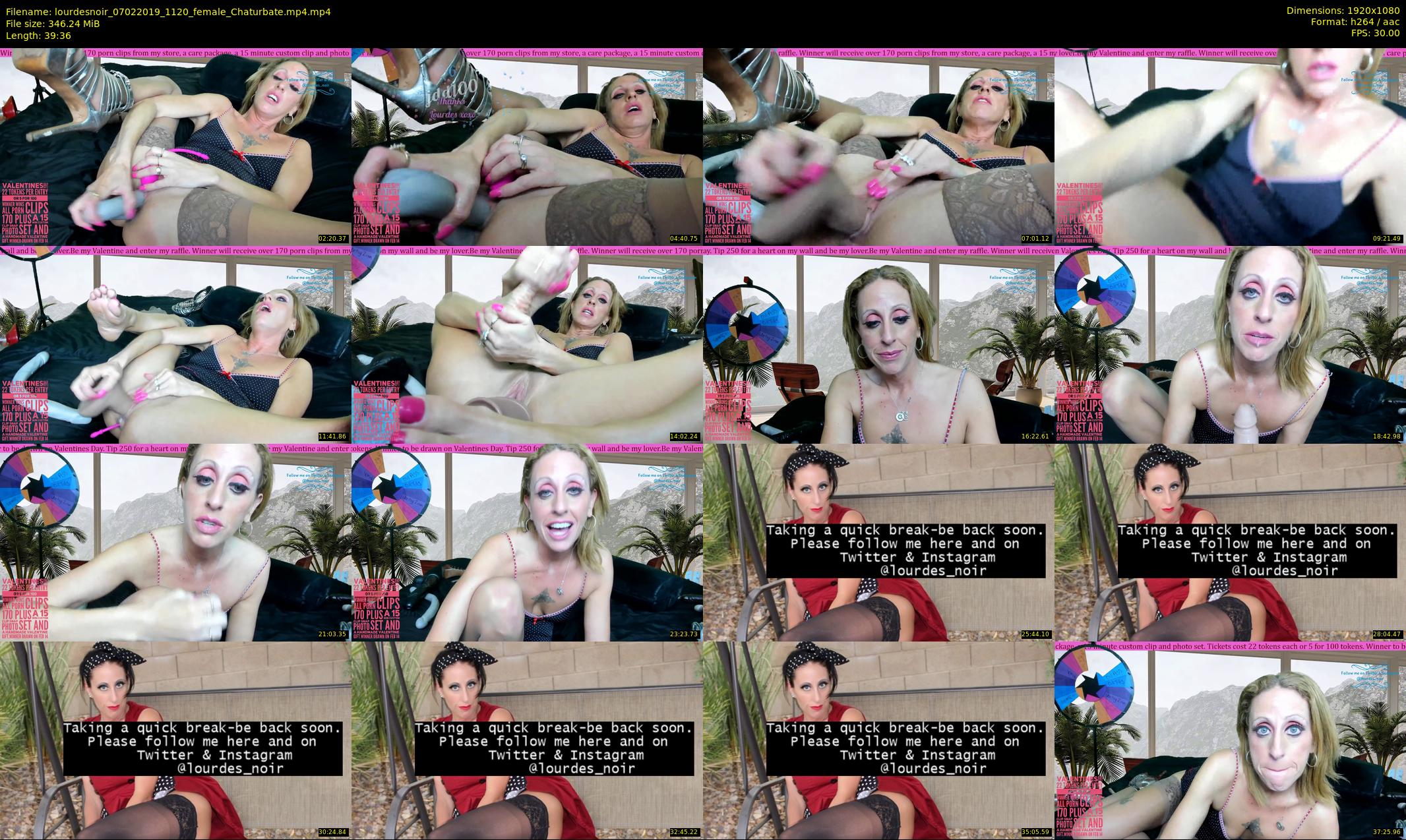 lourdesnoir — 40 minute Chaturbate female cam show recording, 1080p, Feb 7, 2019
