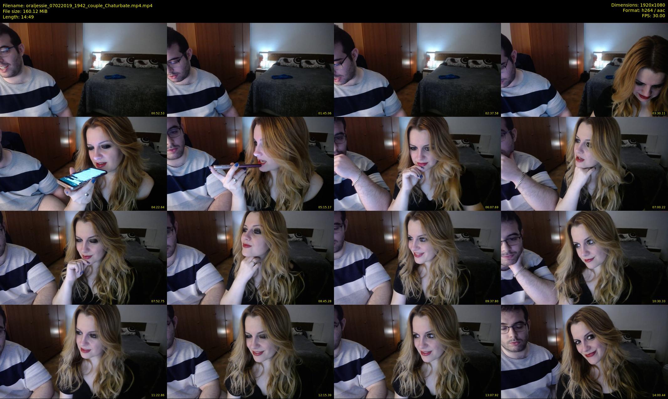 oraljessie — 15 minute Chaturbate couple cam show recording, 1080p, Feb 7, 2019