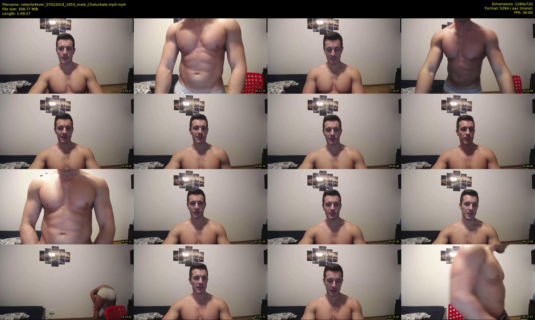 roberto4ever — 70 minute Chaturbate male cam show recording, 720p, Feb 7, 2019