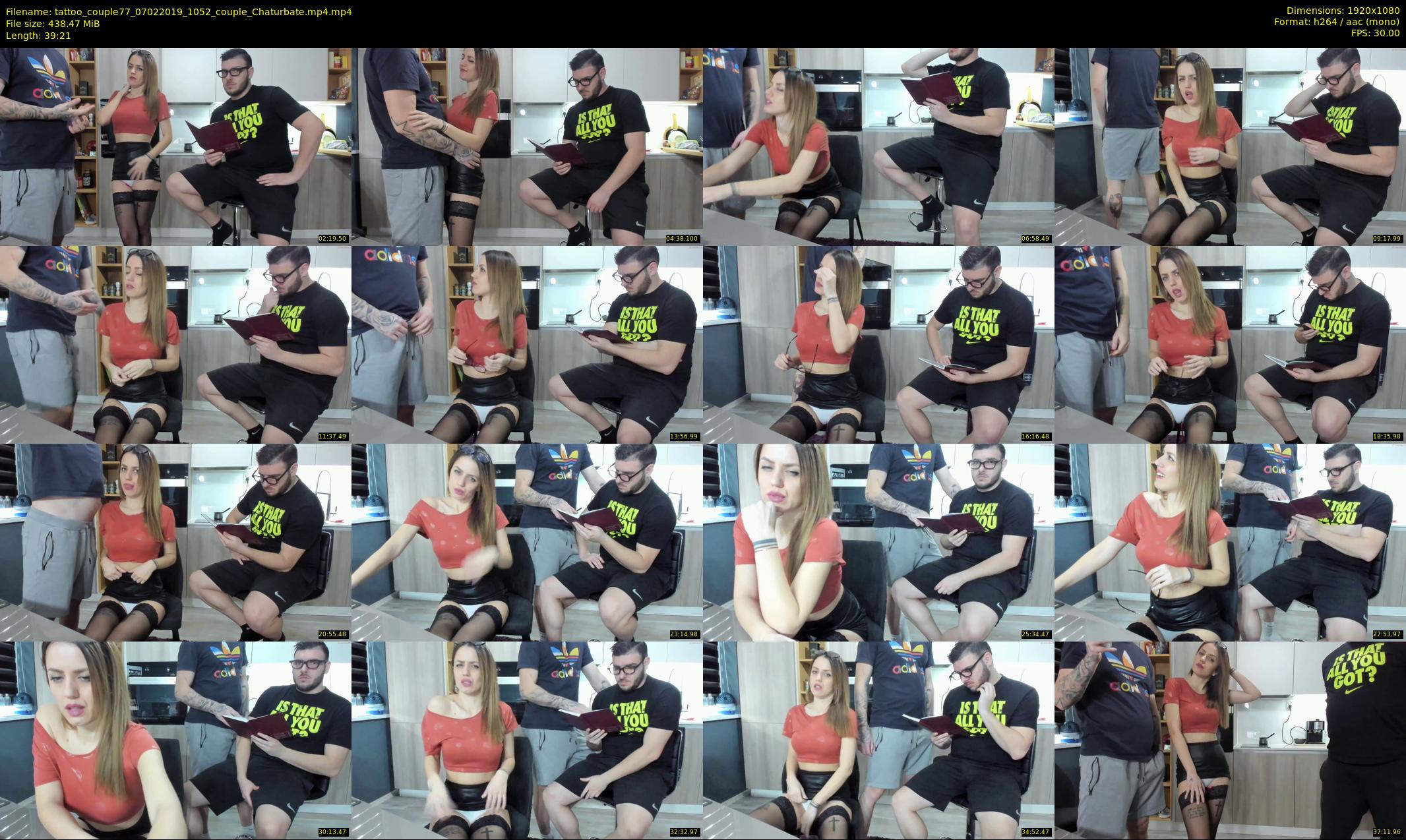 tattoo_couple77 — 40 minute Chaturbate couple cam show recording, 1080p, Feb 7, 2019