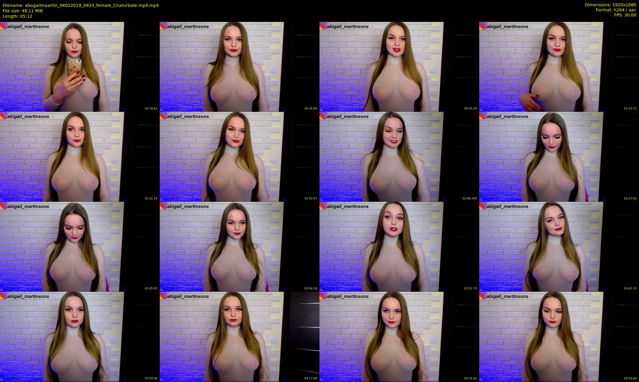 abogailmaartin — 6 minute Chaturbate female cam show recording, 1080p, Feb 8, 2019