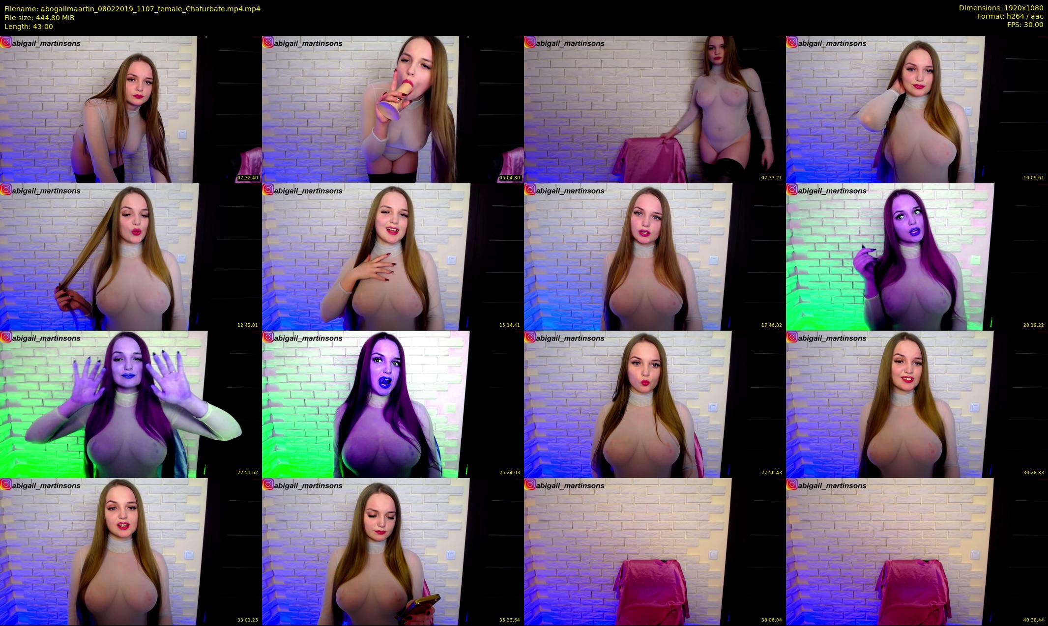 abogailmaartin — 43 minute Chaturbate female cam show recording, 1080p, Feb 8, 2019