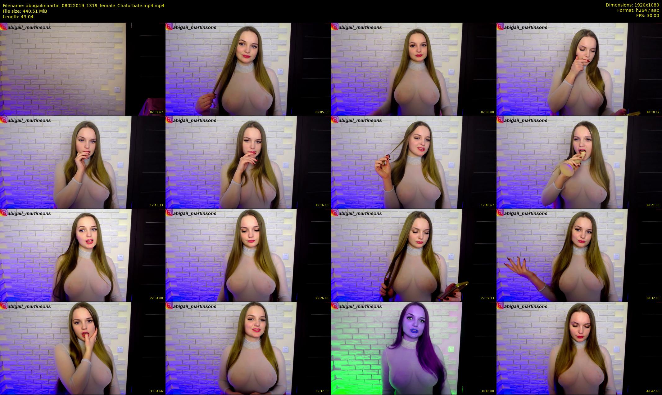 abogailmaartin — 44 minute Chaturbate female cam show recording, 1080p, Feb 8, 2019